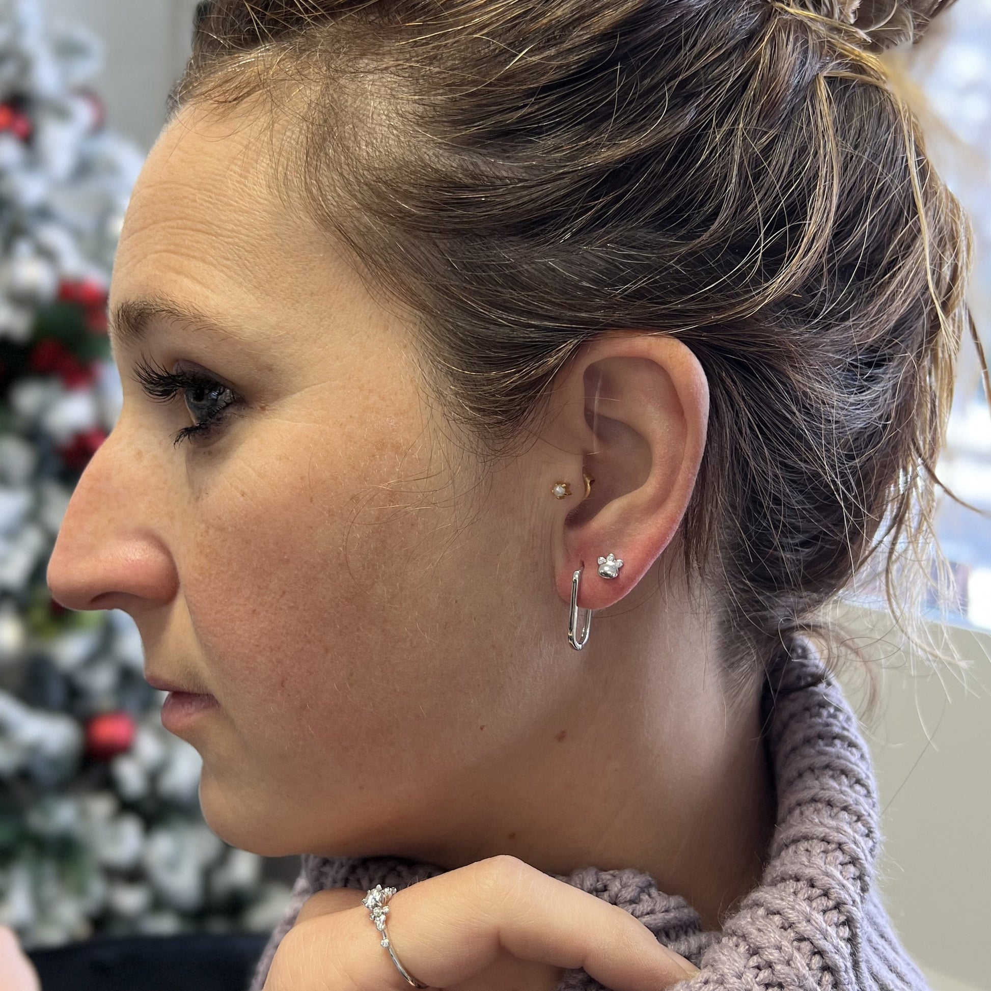 Sterling Silver Huggie Earrings
