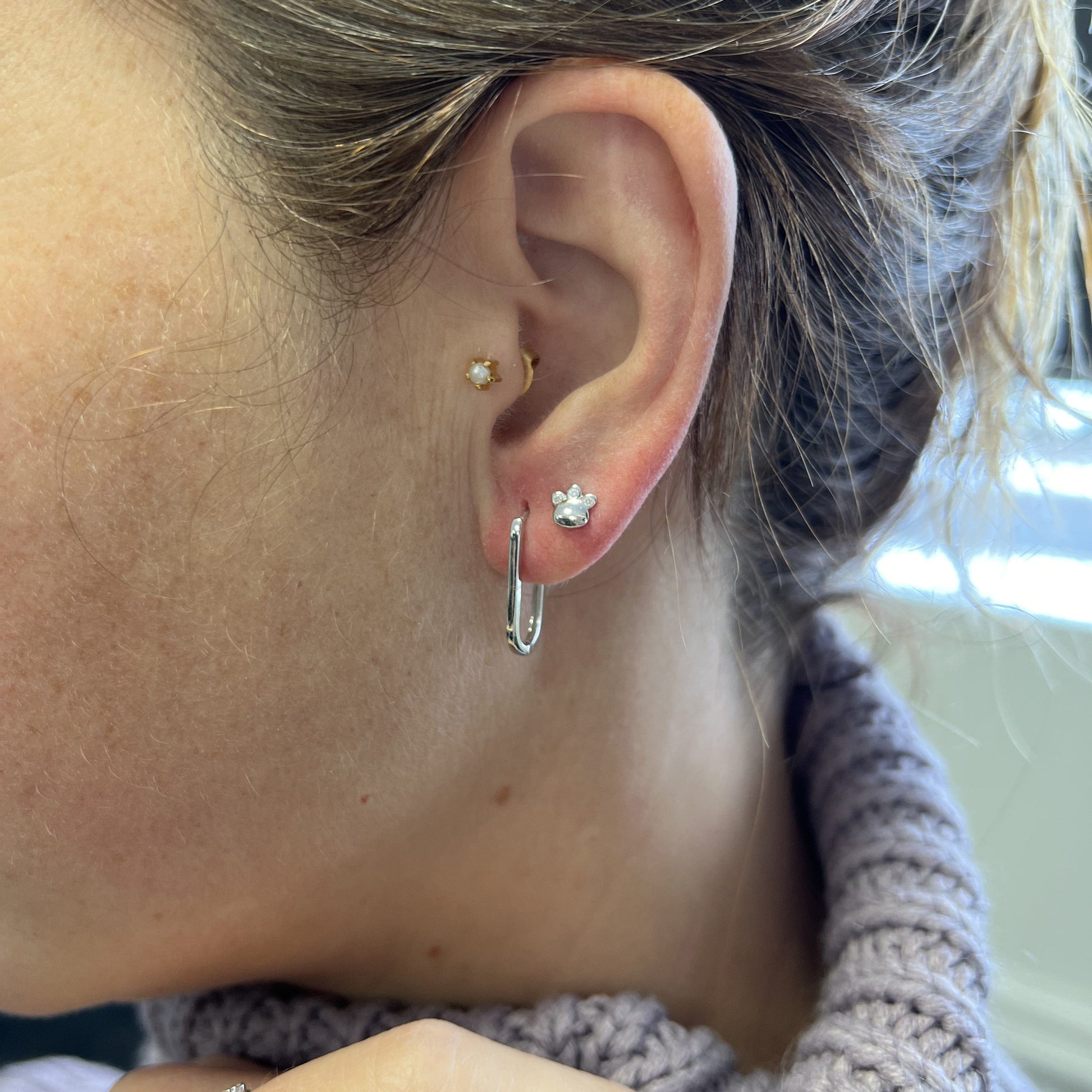 Sterling Silver Huggie Earrings