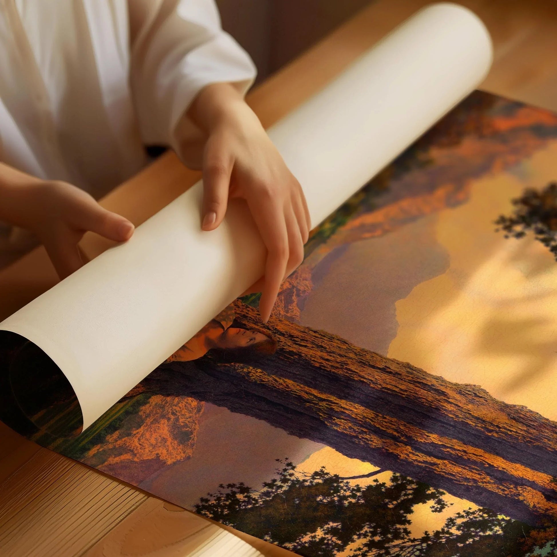 Maxfield Parrish Art Print: Golden Hilltop Reverie (Handframed or Unframed)