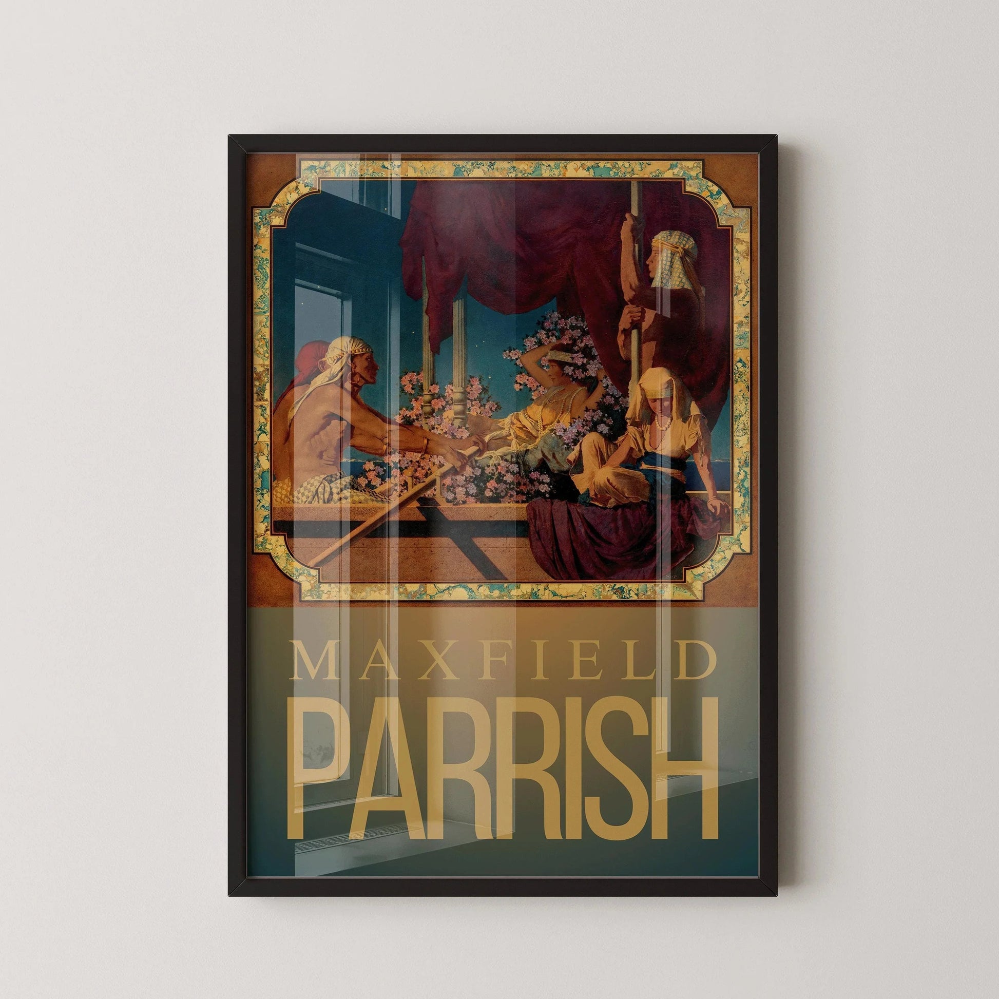 Maxfield Parrish - Cleopatra | Colorful Maximalist American Classic Art (available handframed or unframed)