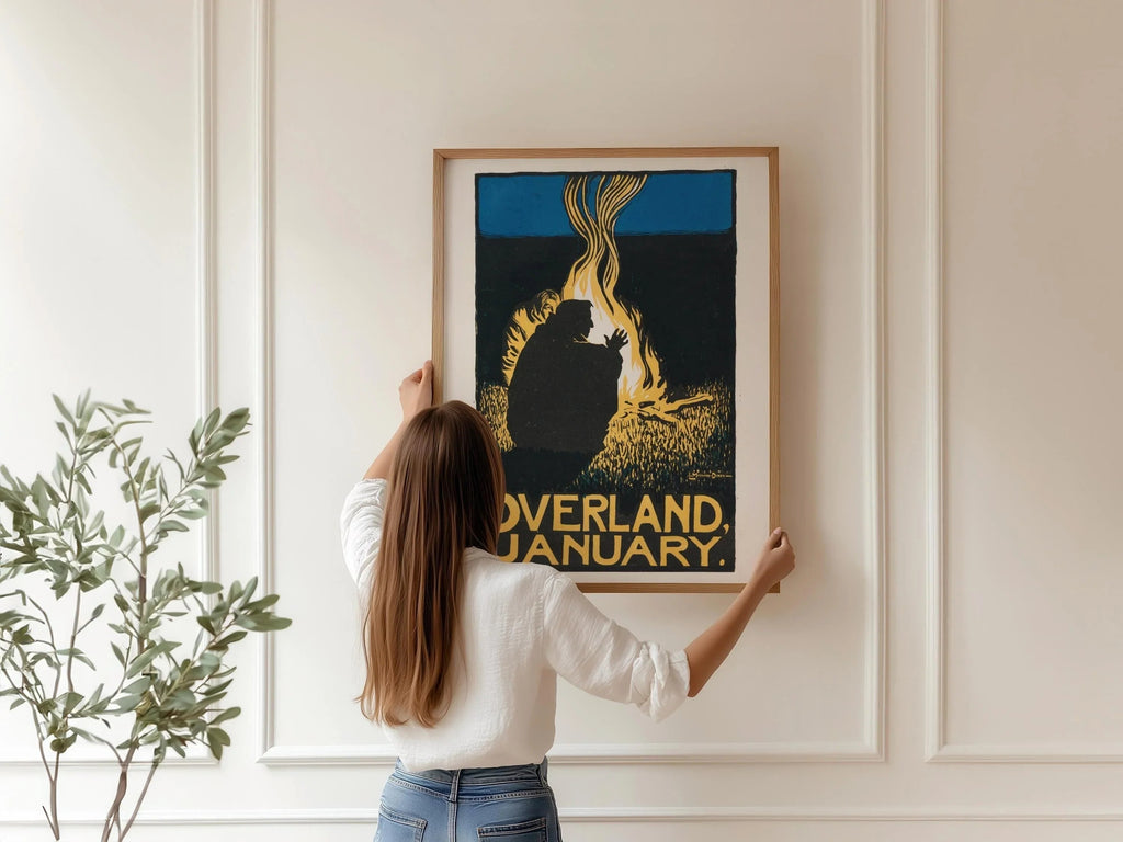 Estampe de Maynard Dixon représentant l'Ouest américain : Couverture vintage du magazine Overland (Giclée)