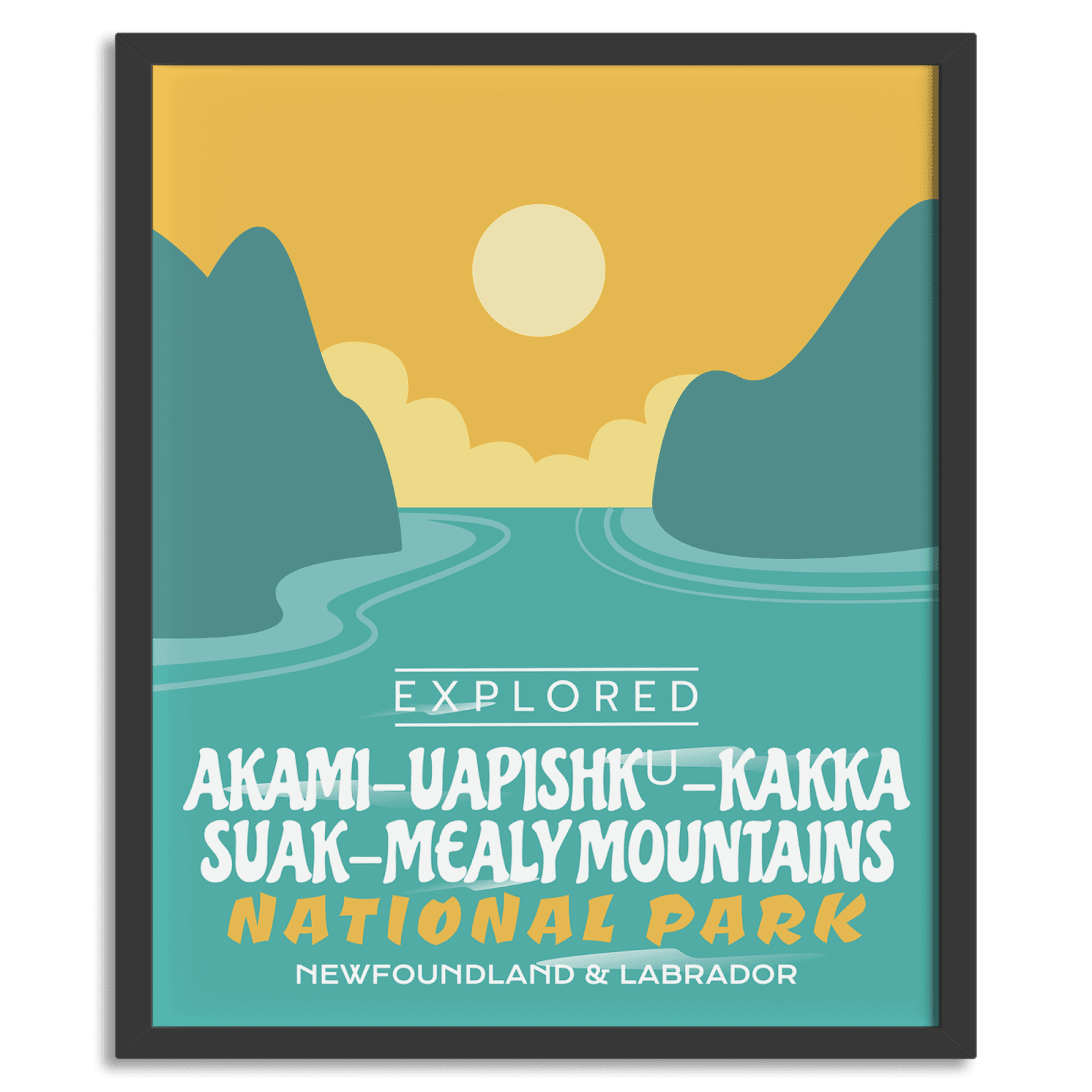 Mealy Mountains National Park 'Explored' Poster, Canada Parks