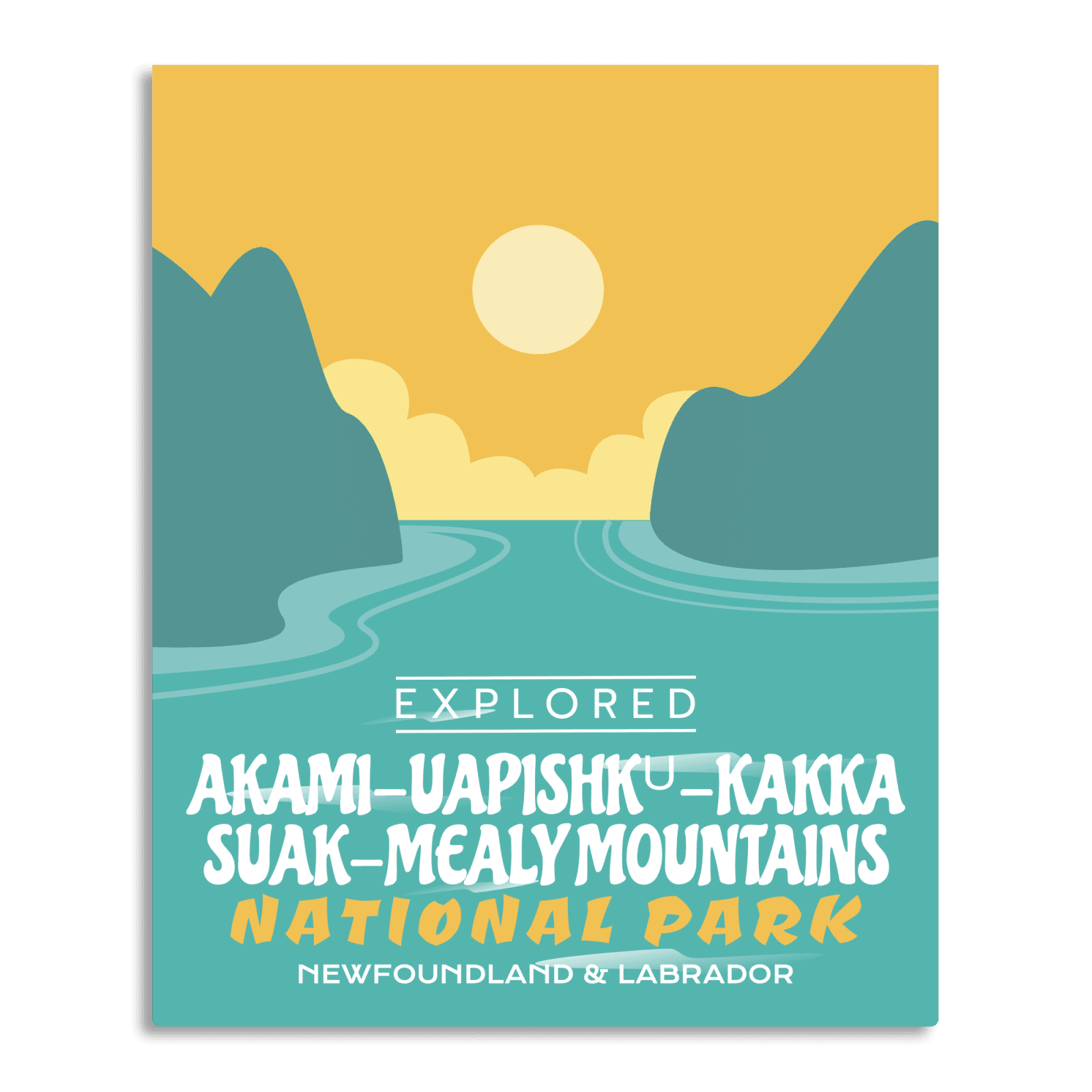 Mealy Mountains National Park 'Explored' Poster, Canada Parks