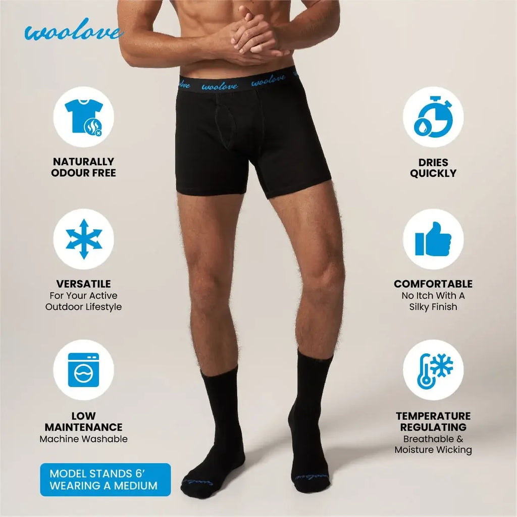 Boxer pour homme 100% laine mérinos 