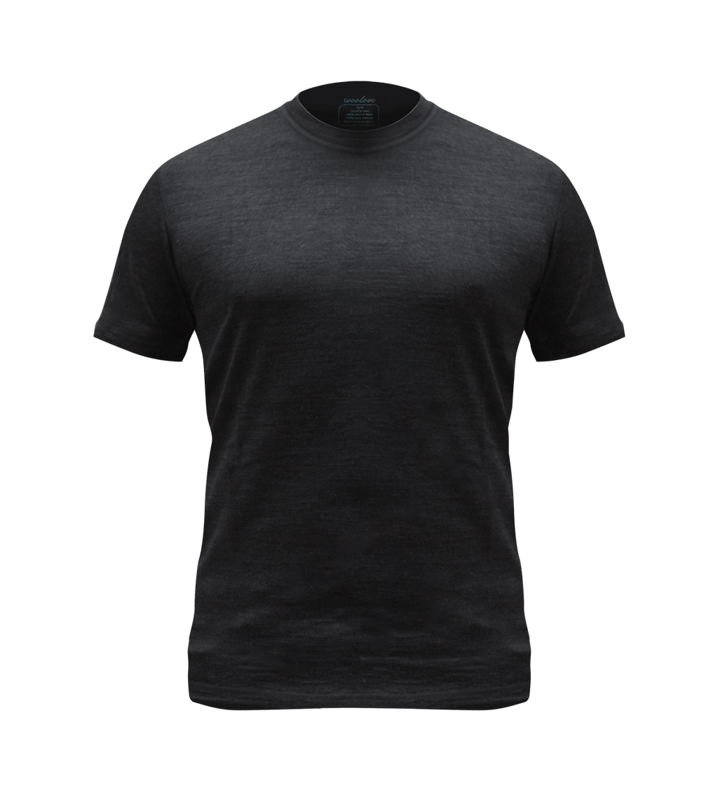 T-shirt à manches courtes pour homme, 100 % laine mérinos, 180 g/m² - Léger 