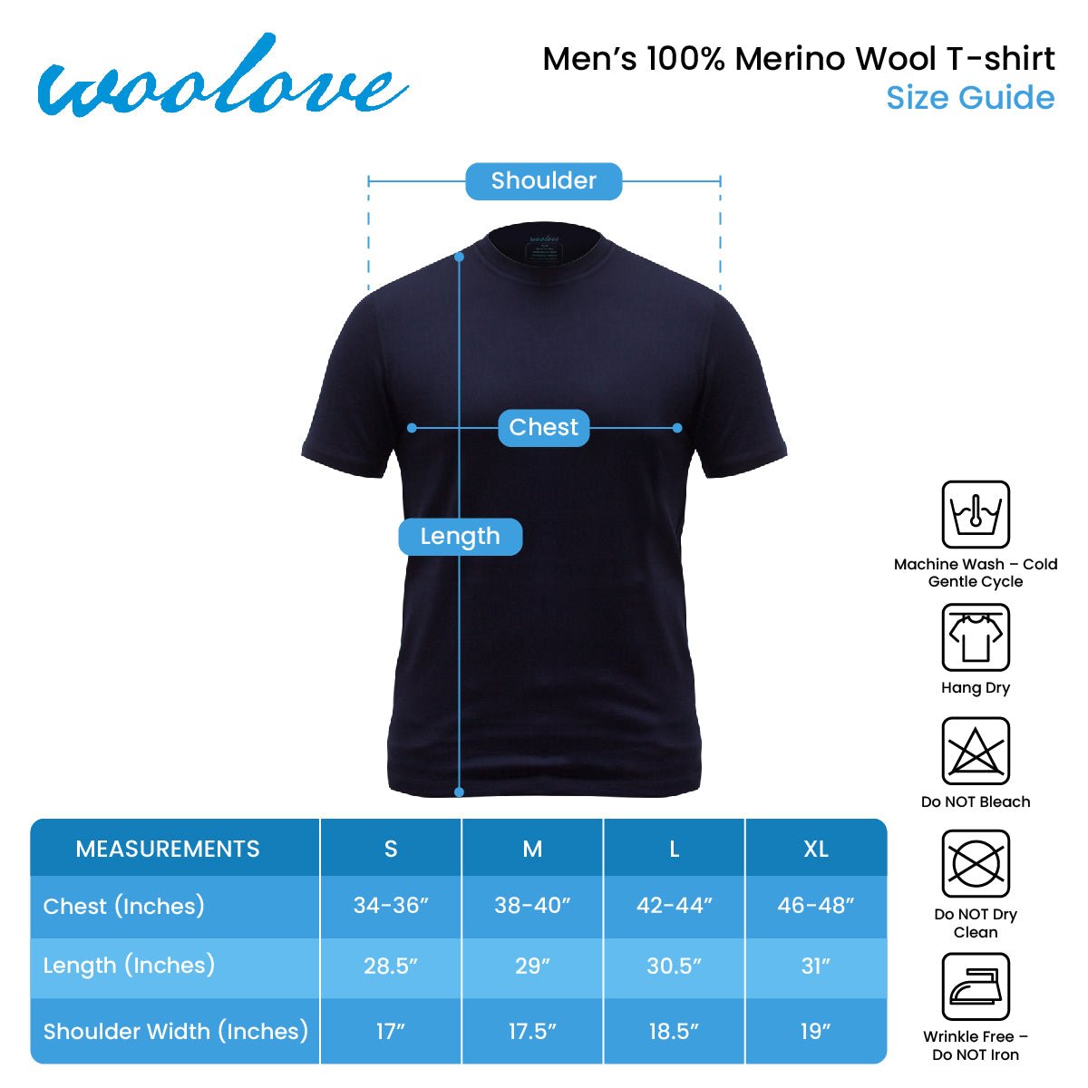T-shirt à manches courtes pour homme, 100 % laine mérinos, 180 g/m² - Léger 