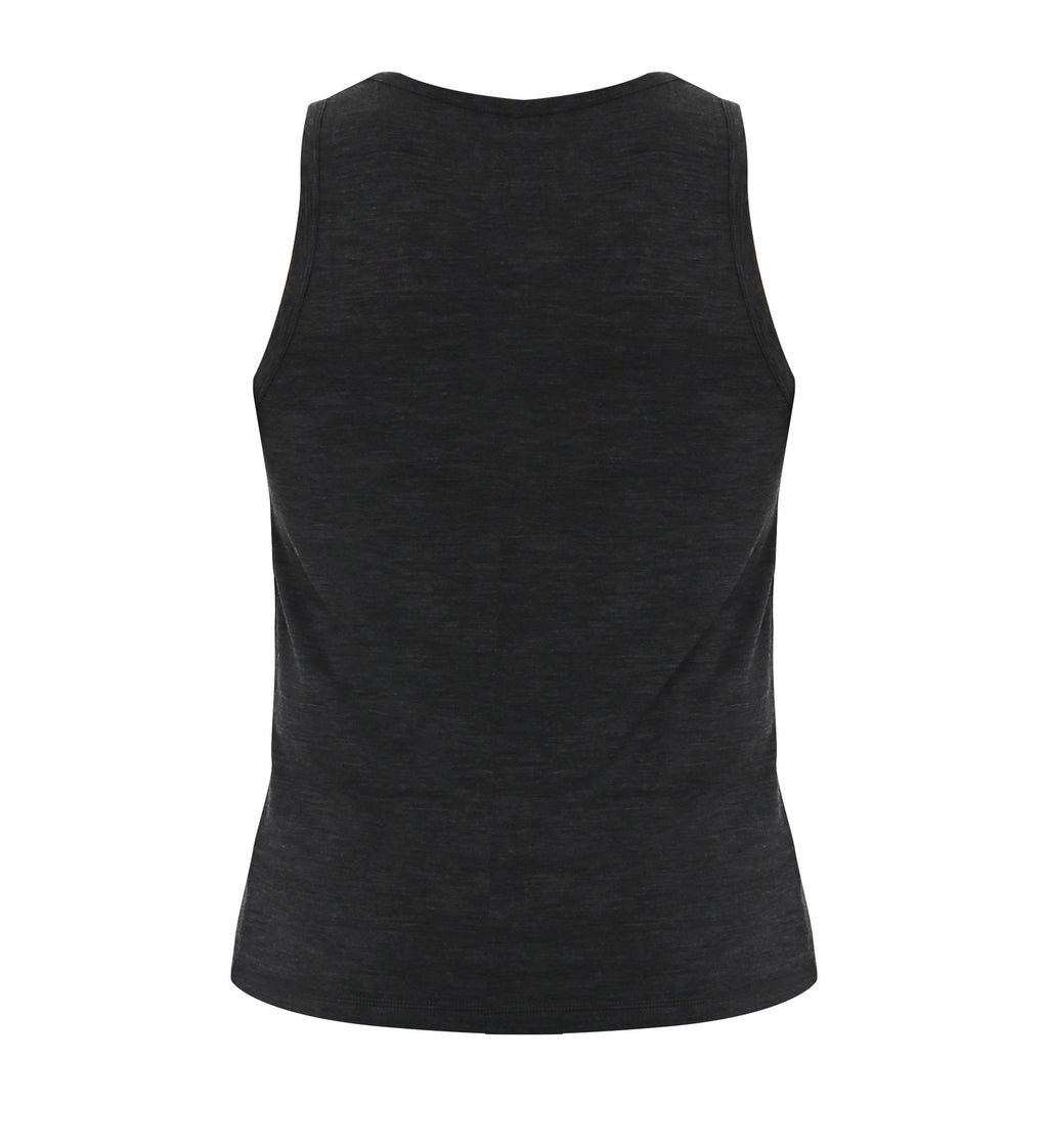 Men's Merino Wool Tank Top with Crew Neck