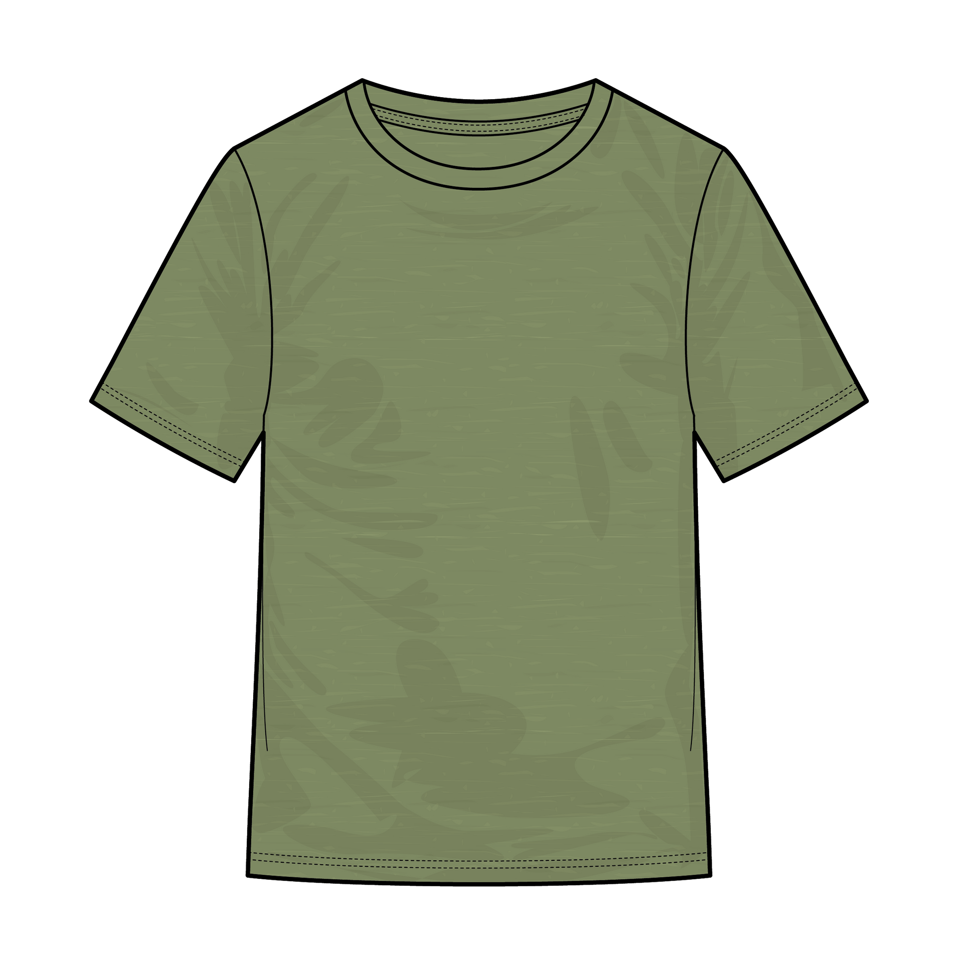 T-shirt ras du cou unisexe en mélange de coton