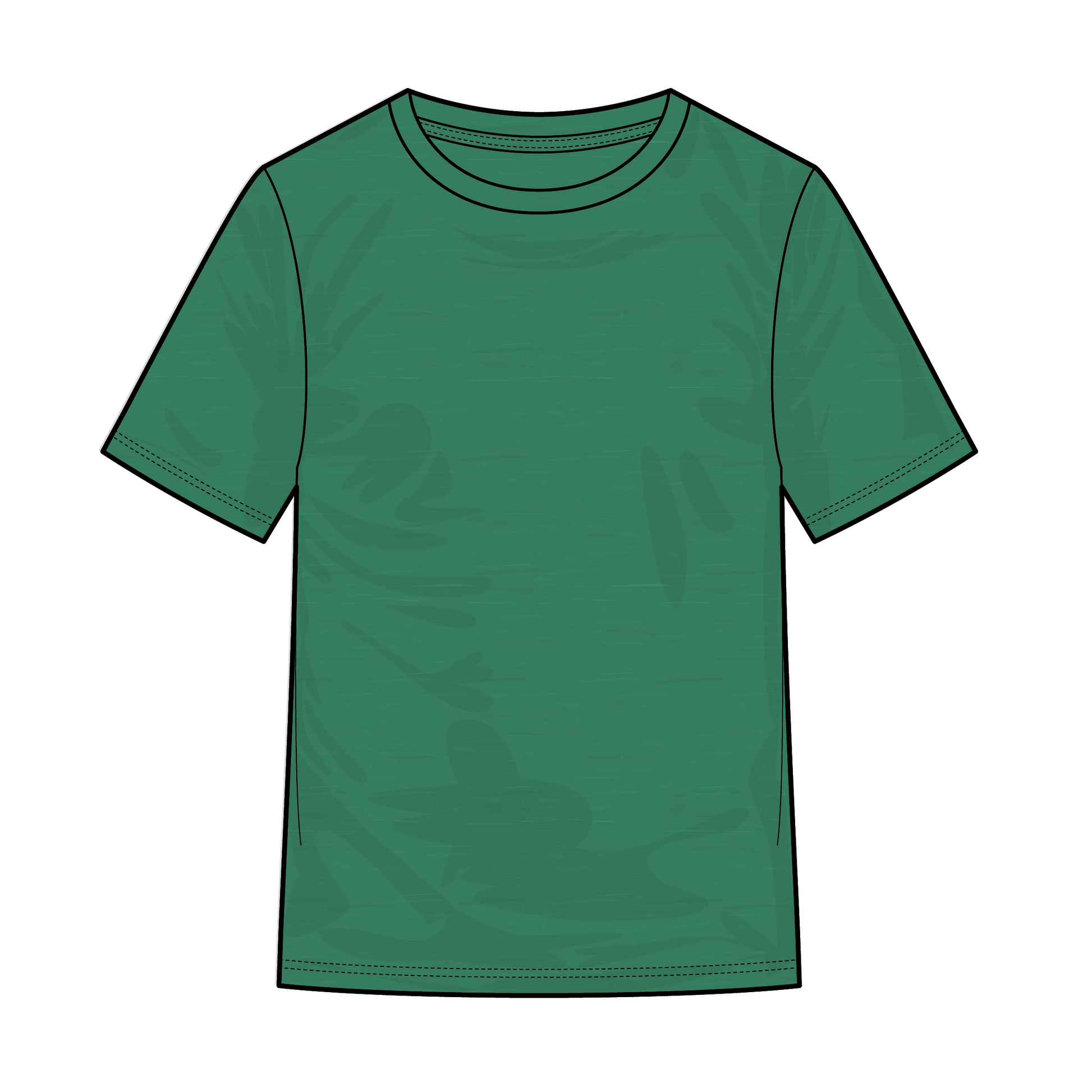 T-shirt ras du cou unisexe en mélange de coton