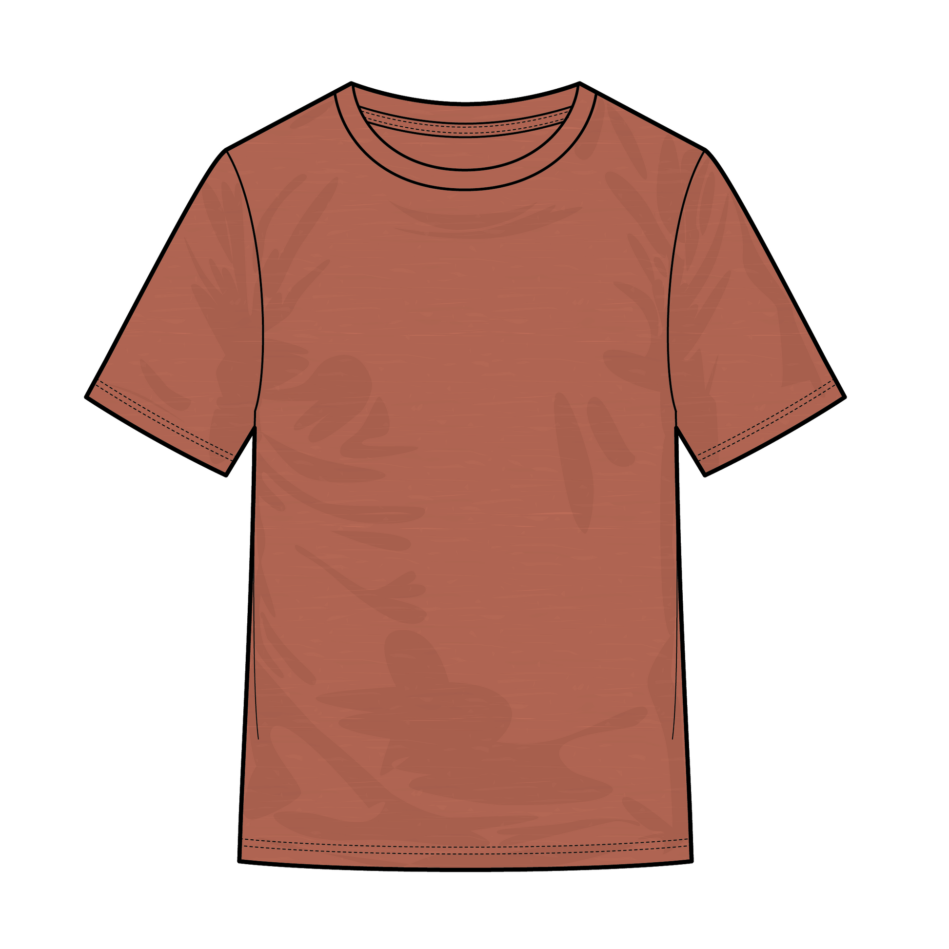 T-shirt ras du cou unisexe en mélange de coton