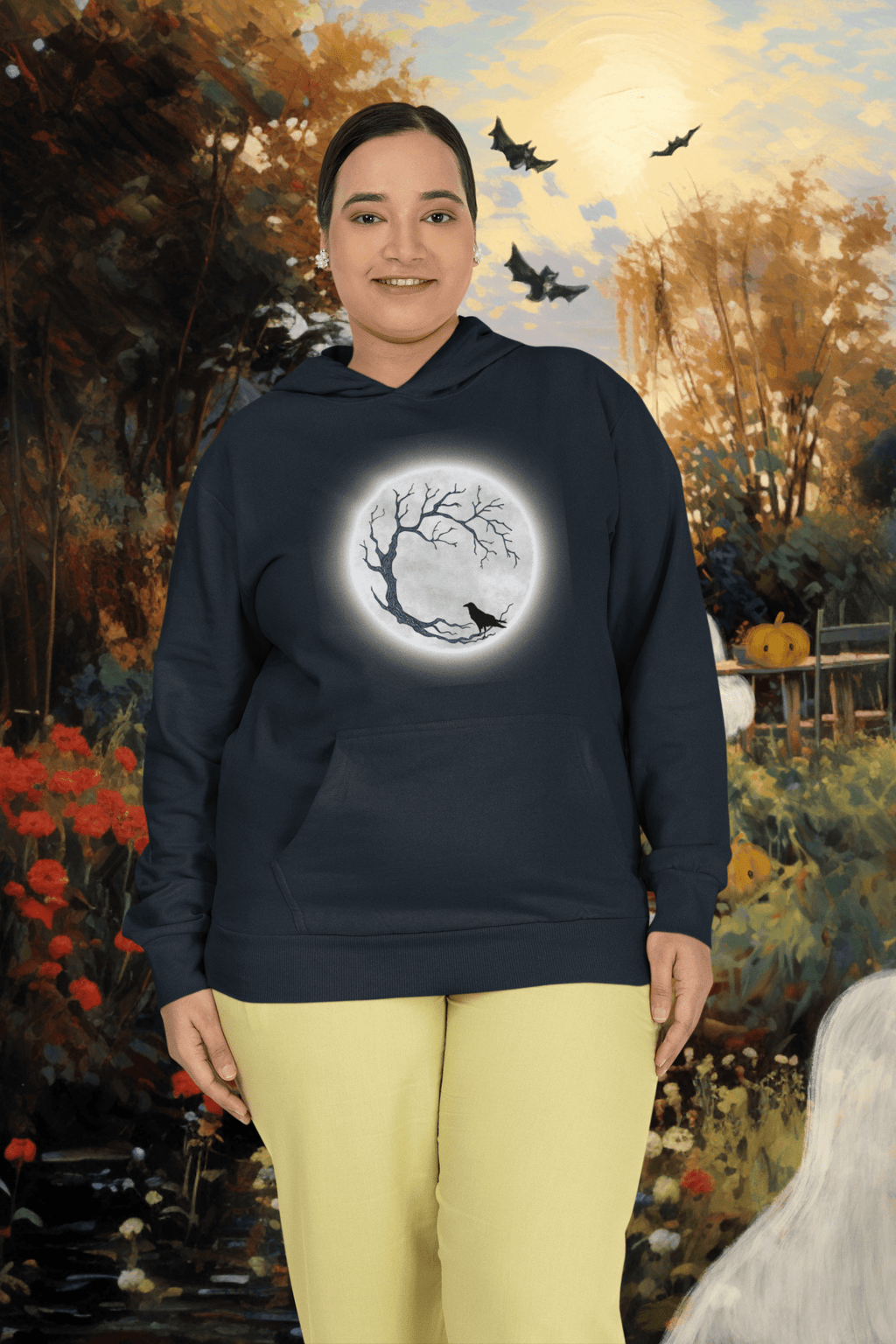 Midnight Crow Hoodie – Ocean Positive Fleece, Printed in Canada