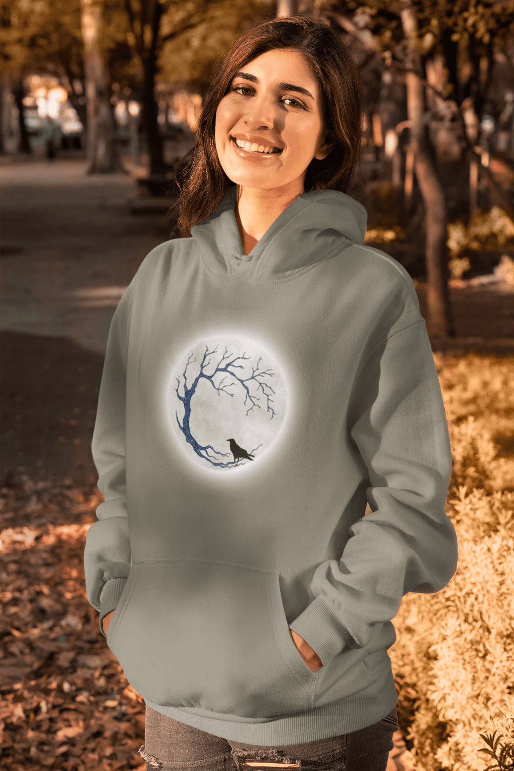 Midnight Crow Hoodie – Ocean Positive Fleece, Printed in Canada