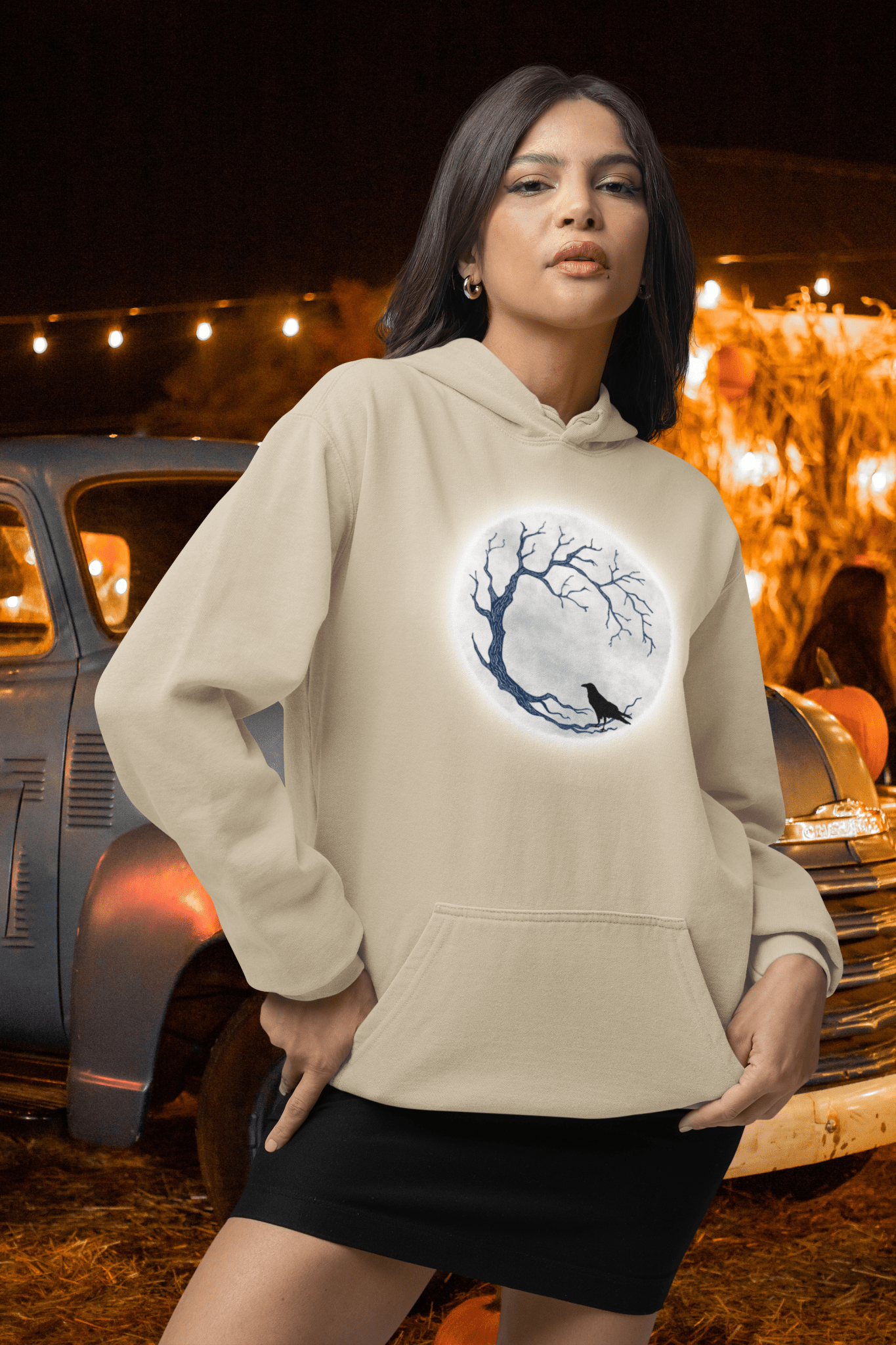Midnight Crow Hoodie – Ocean Positive Fleece, Printed in Canada