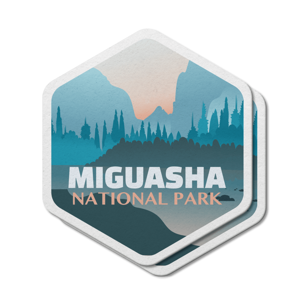 Autocollant en vinyle imperméable pour le parc national Miguasha, Québec 