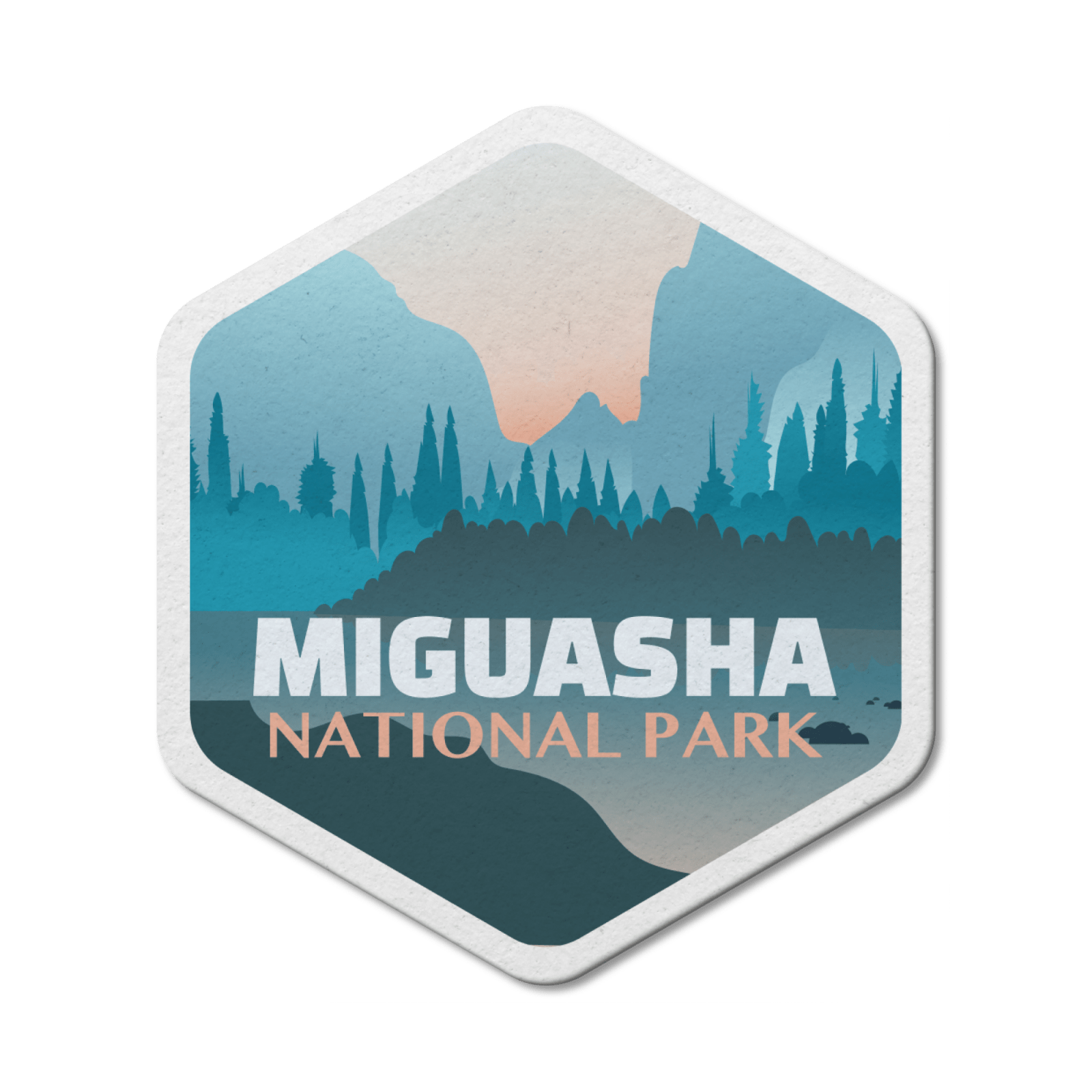 Autocollant en vinyle imperméable pour le parc national Miguasha, Québec 