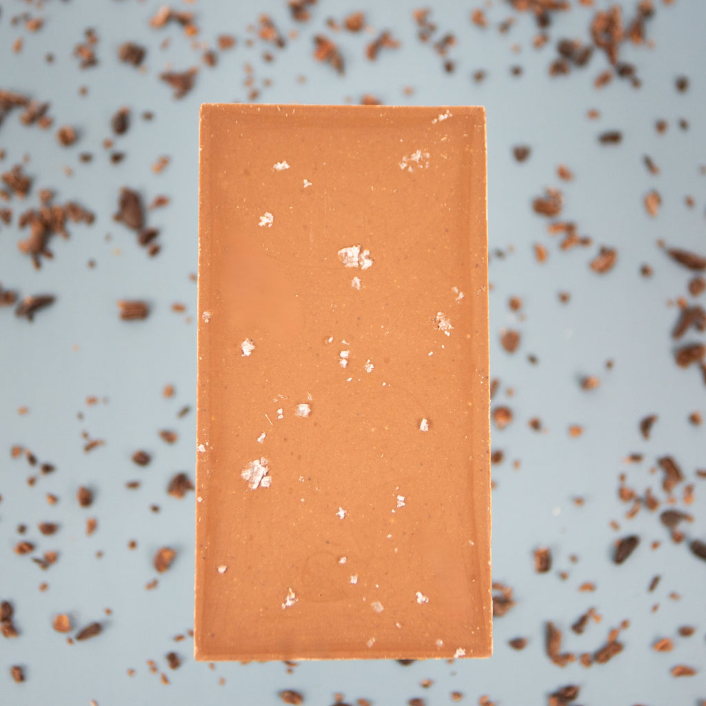 milk chocolate bar with sea salt