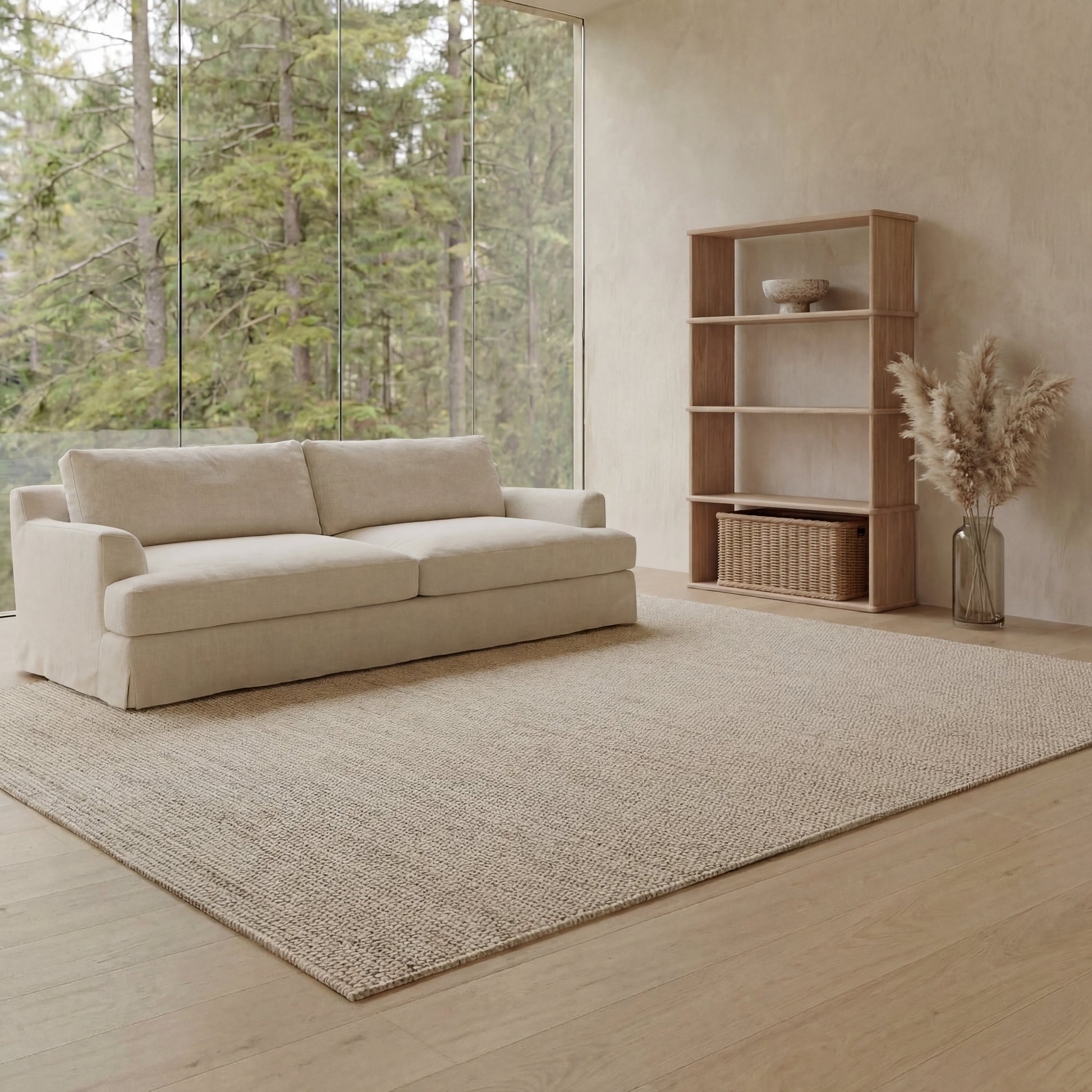 Bibliothèque à 4 étagères en chêne blanc