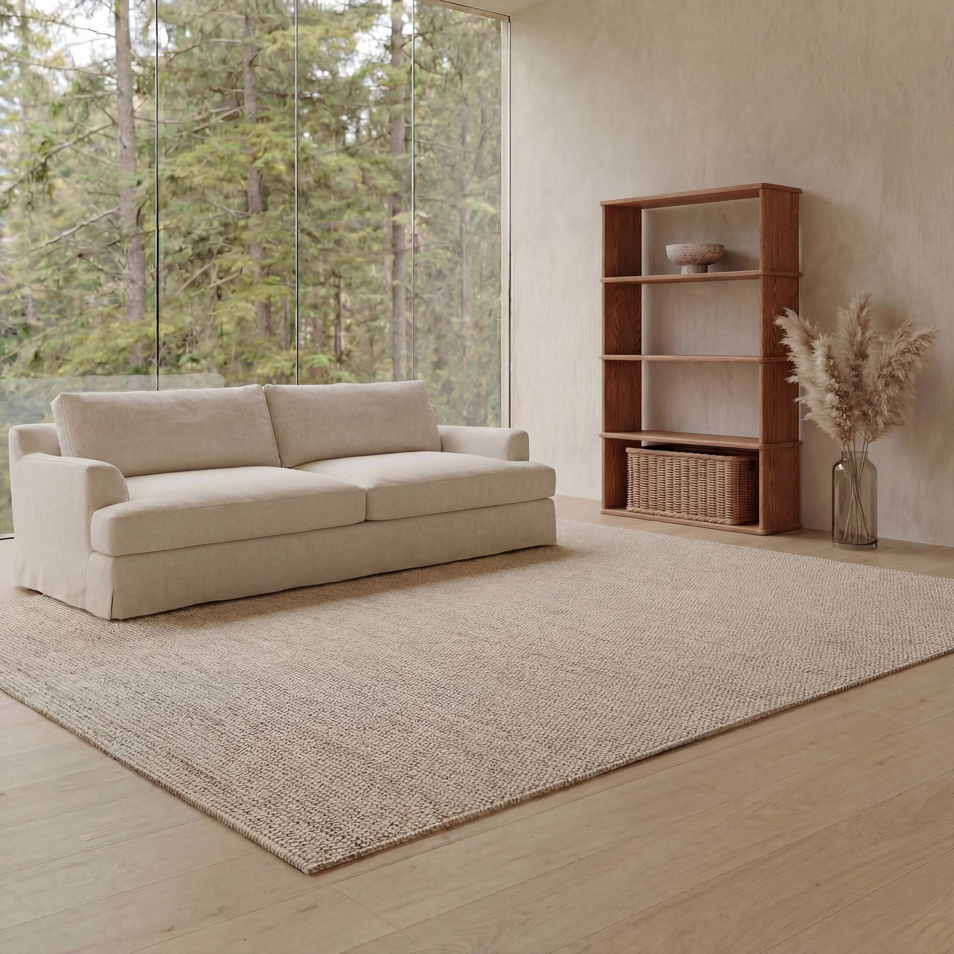 Bibliothèque à 4 étagères en chêne rouge