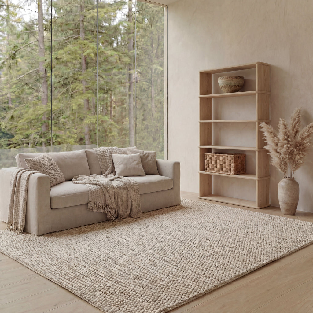 Bibliothèque à 5 étagères en chêne blanc