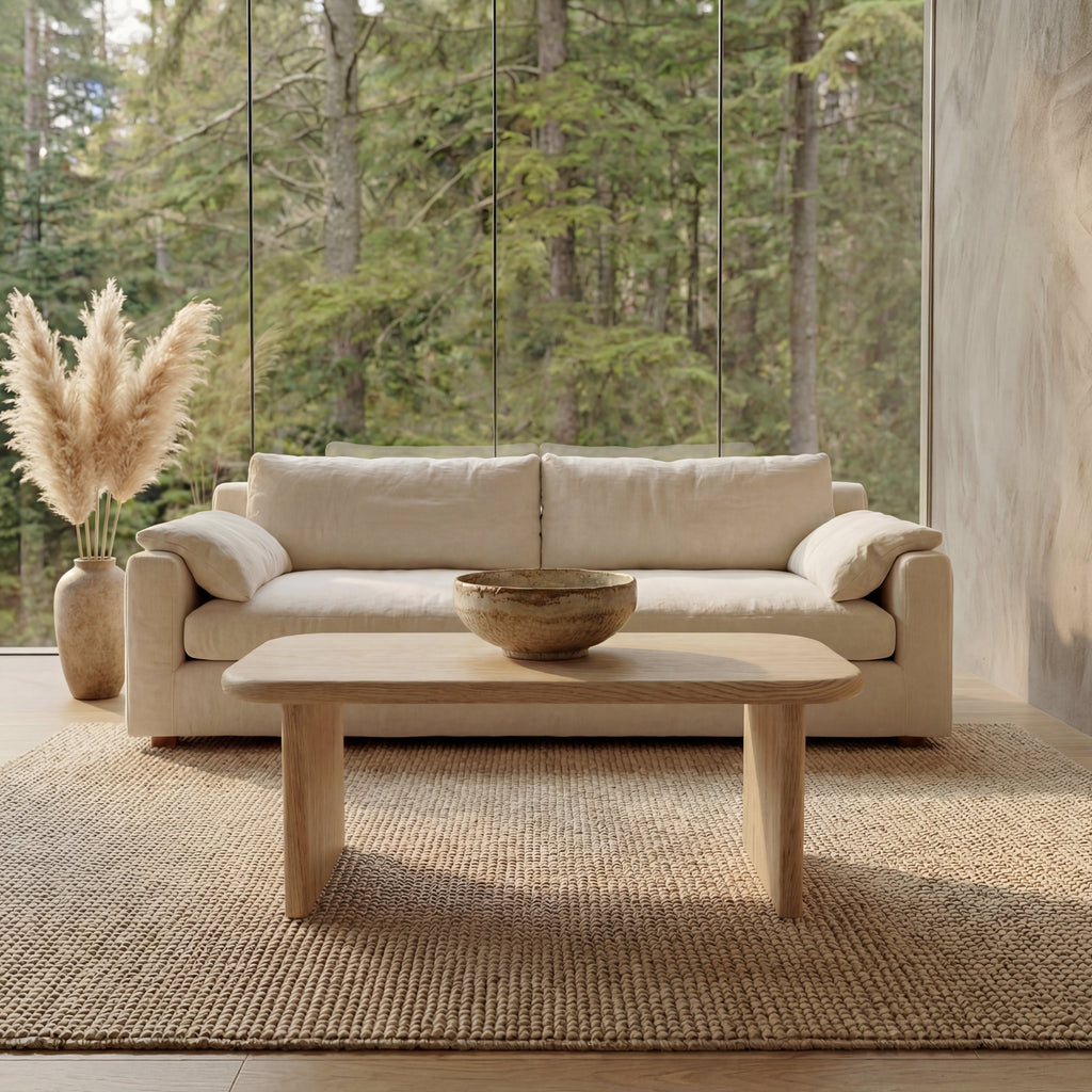 40 Inch Coffee Table in White Oak