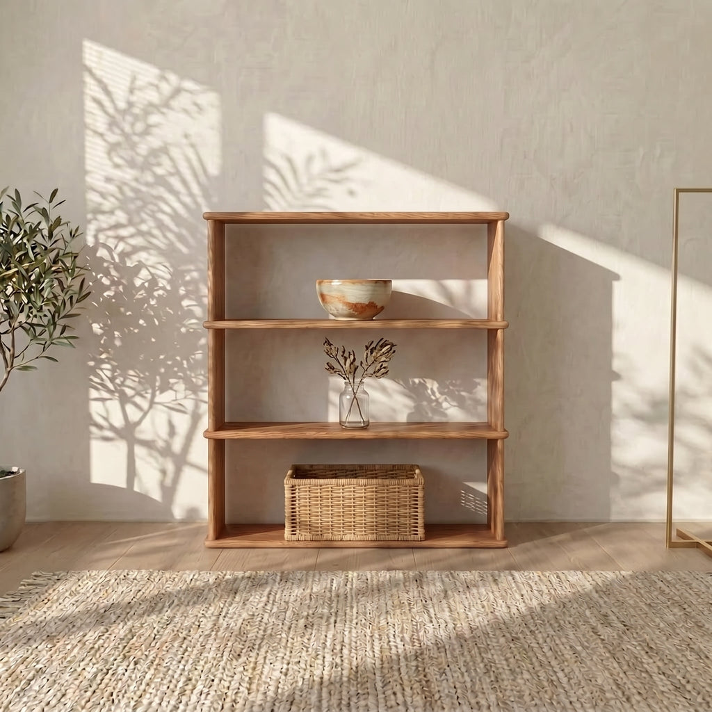 3 shelf bookcase in red oak