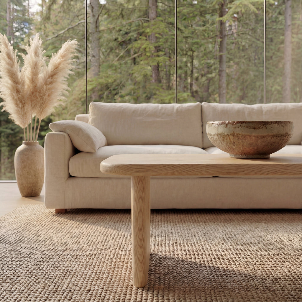 40 Inch Coffee Table in White Oak