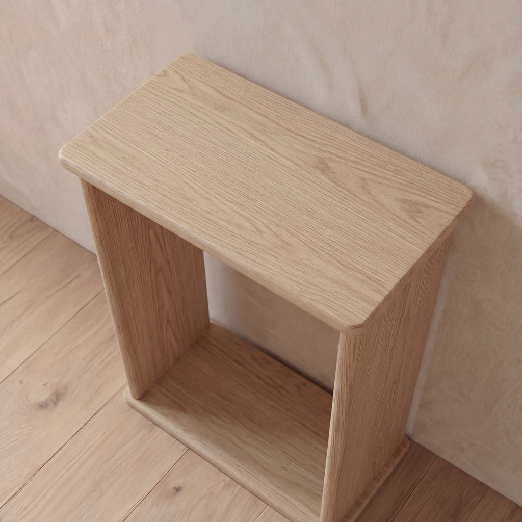 Side table in white oak