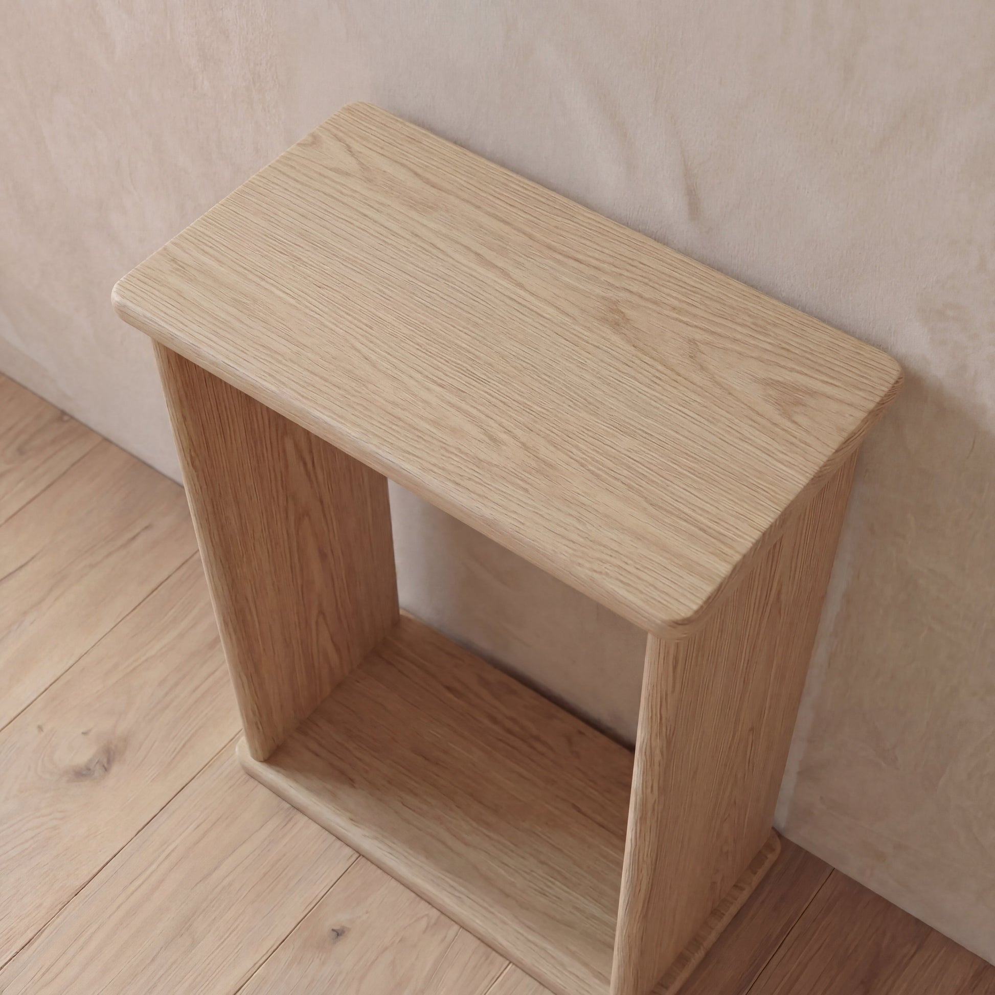 Side table in white oak