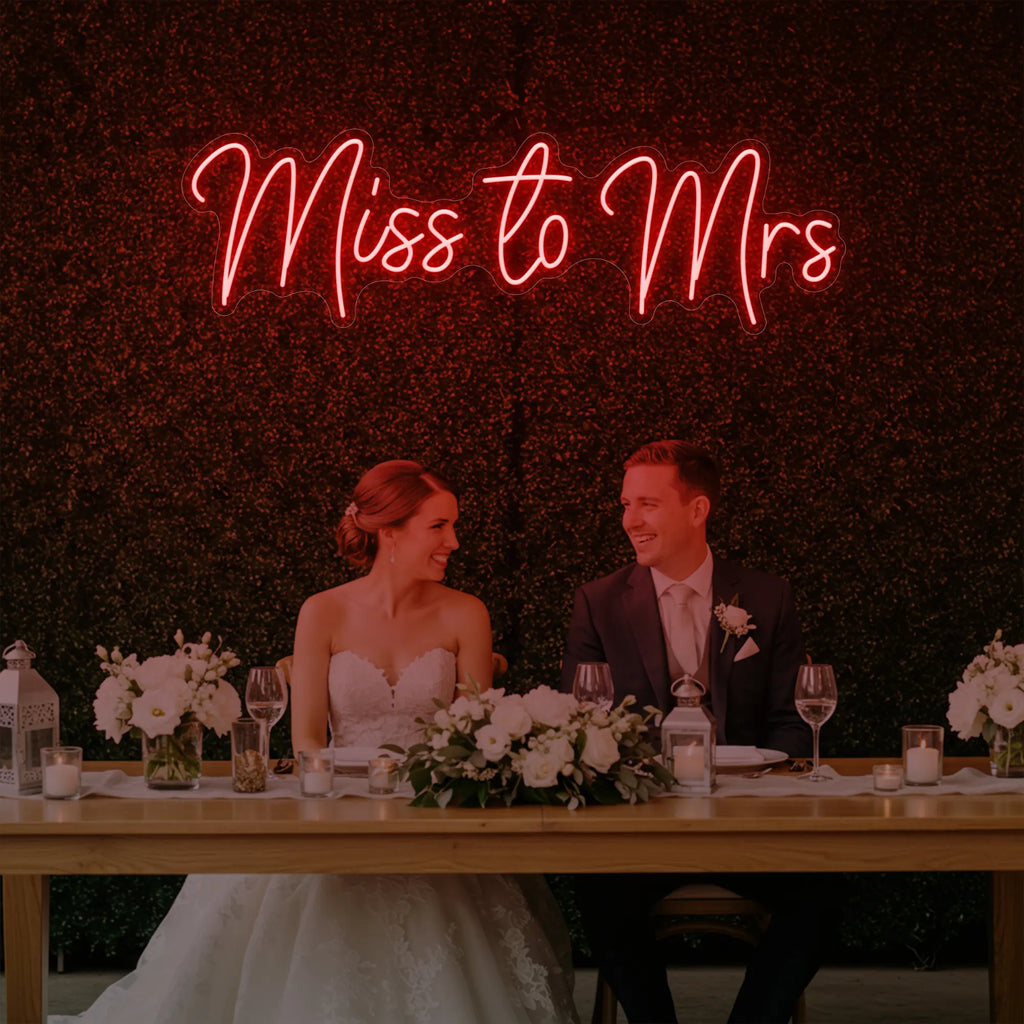 Miss to Mrs Neon Sign V2