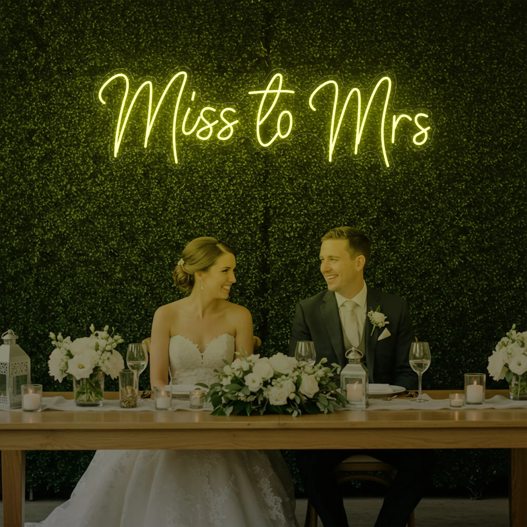 Miss to Mrs Neon Sign V2