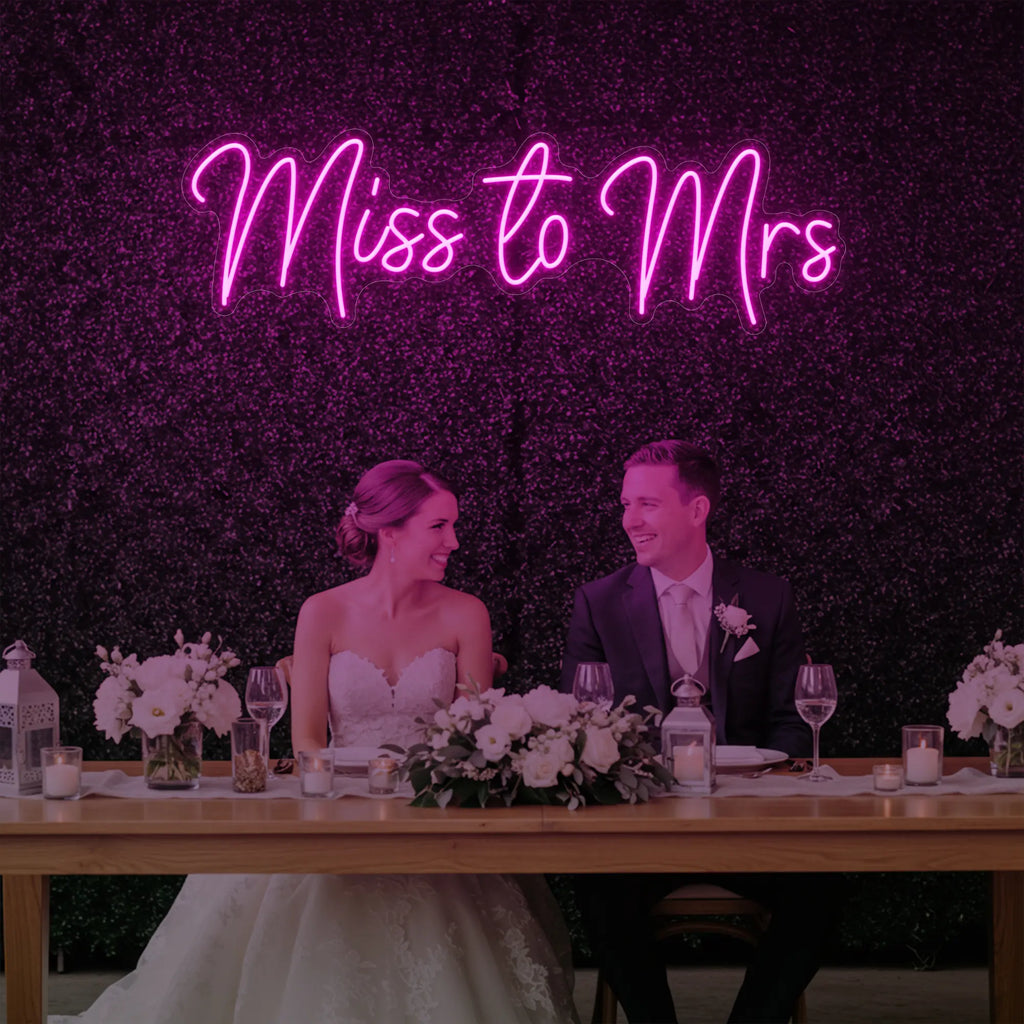 Miss to Mrs Neon Sign V2