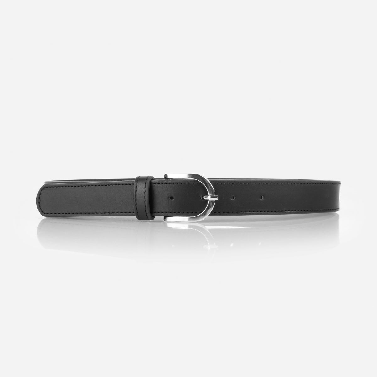The Accent Belt Silver Black