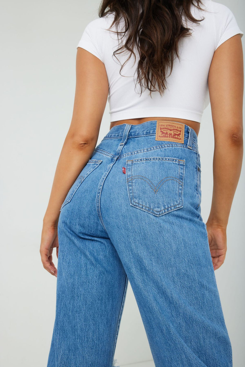 Jean droit déchiré taille haute LEVI'S