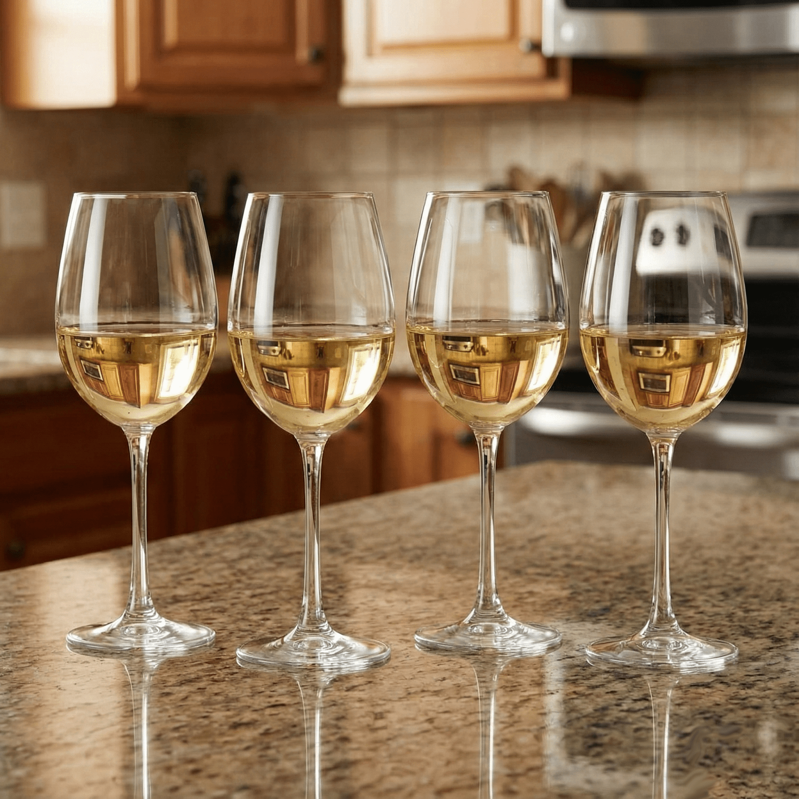 Teardrop Wine Glasses - Set of 4