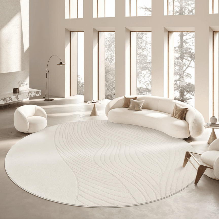 Modern Ripple Waterproof Diatom Silk Carpet