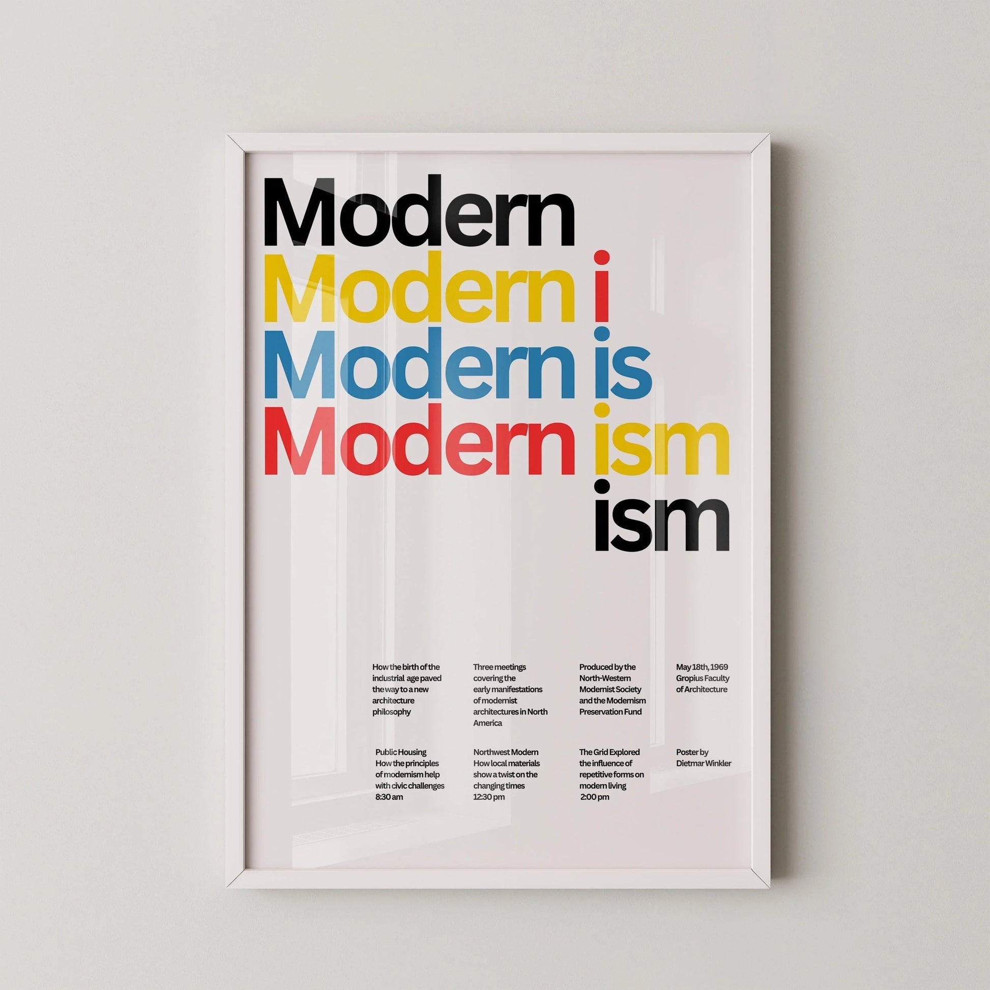 Estampe typographique moderniste : Affiche giclée de Dietmar Winkler