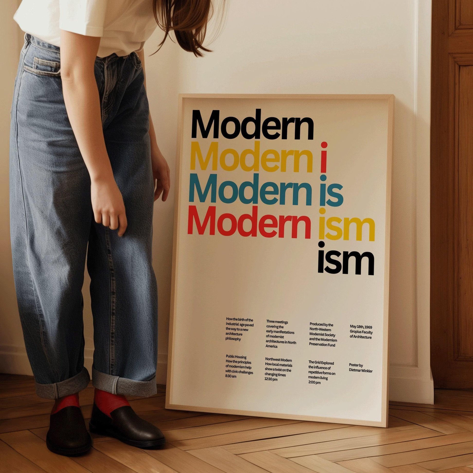 Estampe typographique moderniste : Affiche giclée de Dietmar Winkler