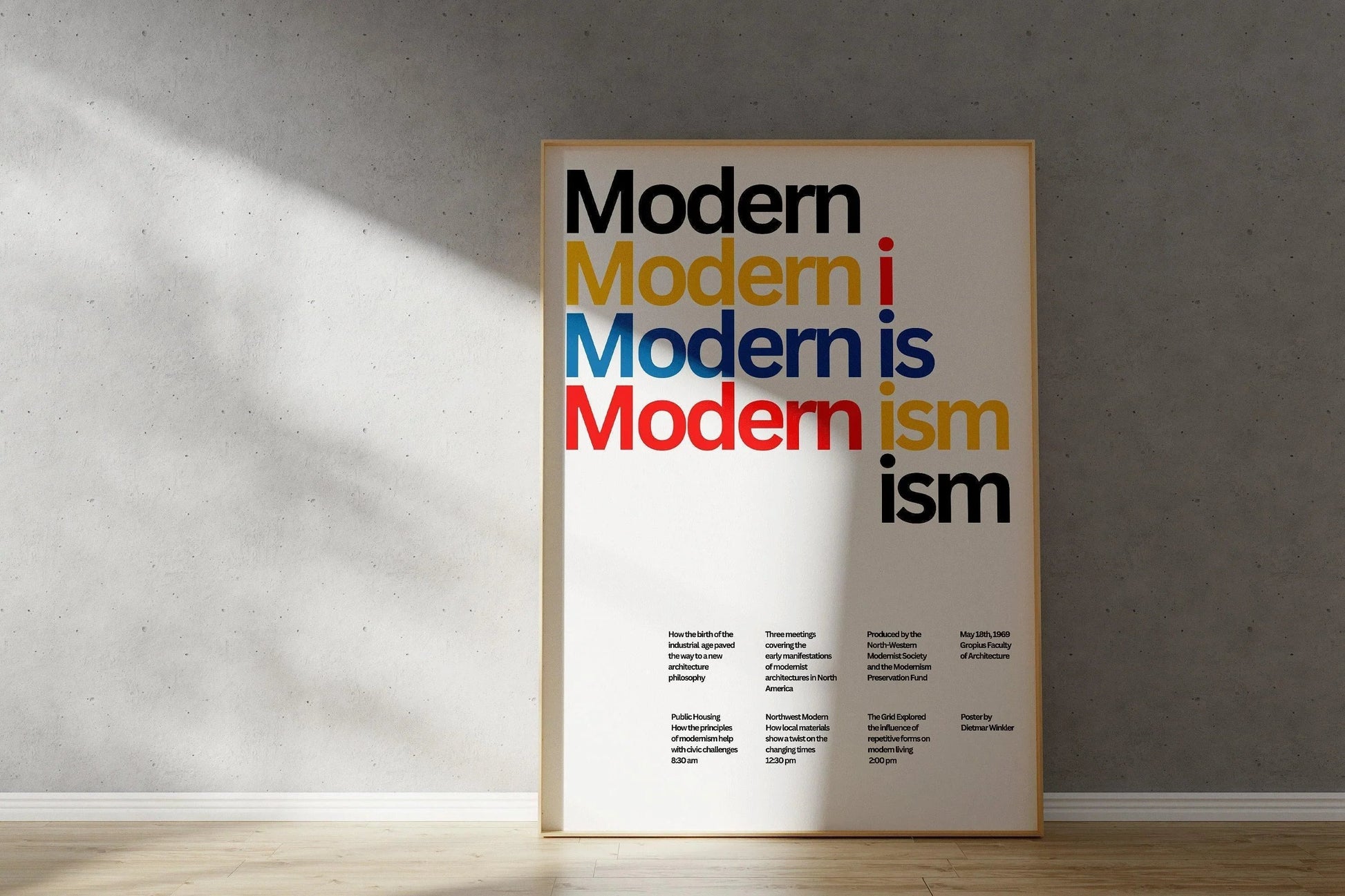 Estampe typographique moderniste : Affiche giclée de Dietmar Winkler