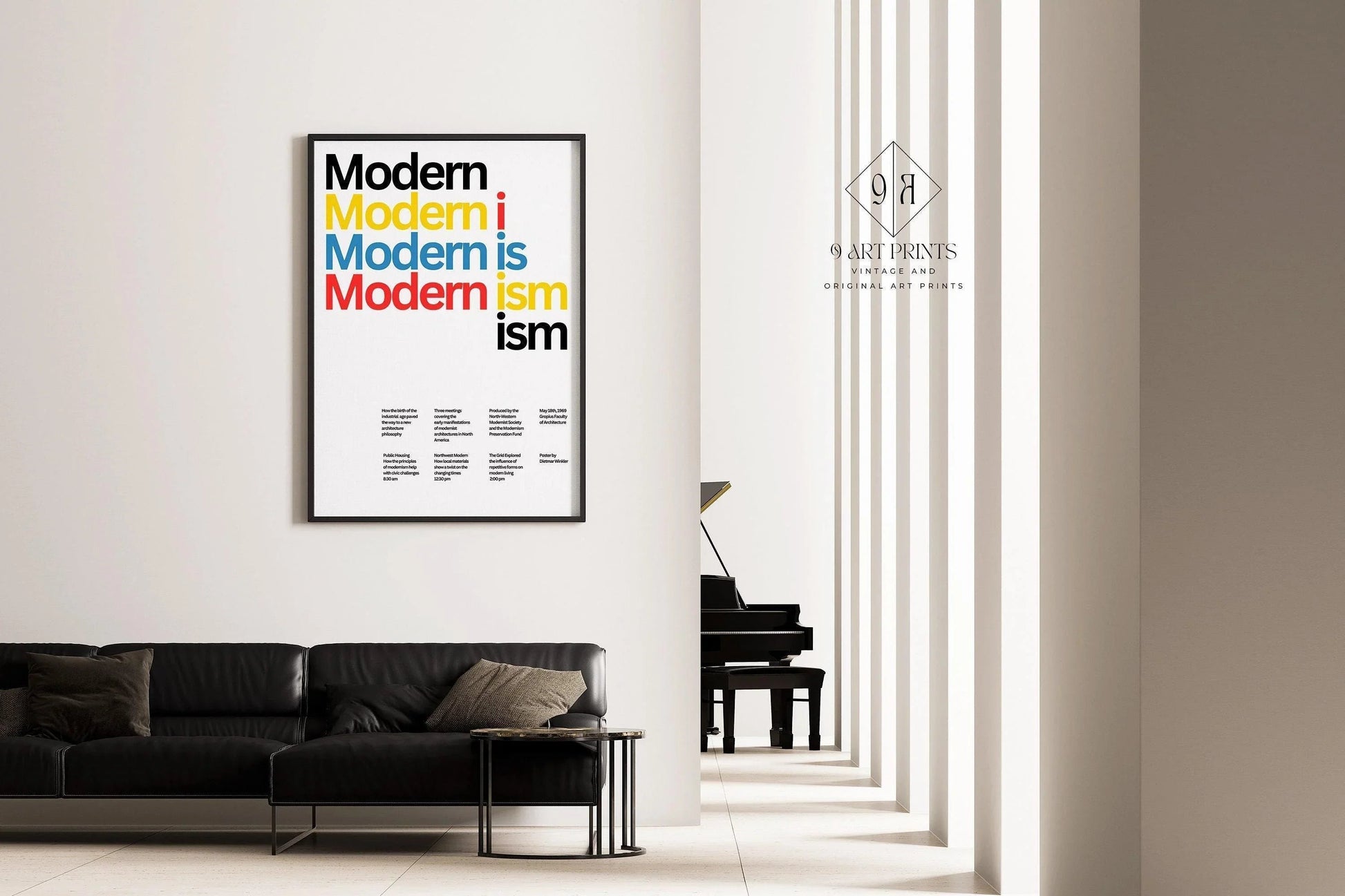 Estampe typographique moderniste : Affiche giclée de Dietmar Winkler