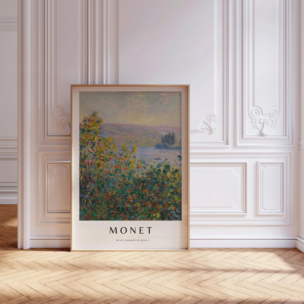 Parterres de fleurs de Monet - Reproduction giclée : Art impressionniste de qualité muséale