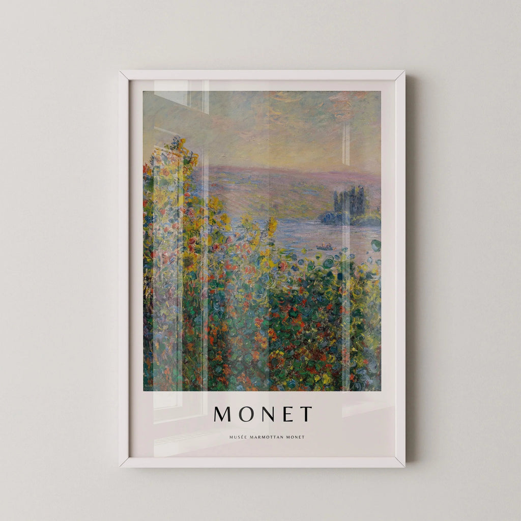 Parterres de fleurs de Monet - Reproduction giclée : Art impressionniste de qualité muséale