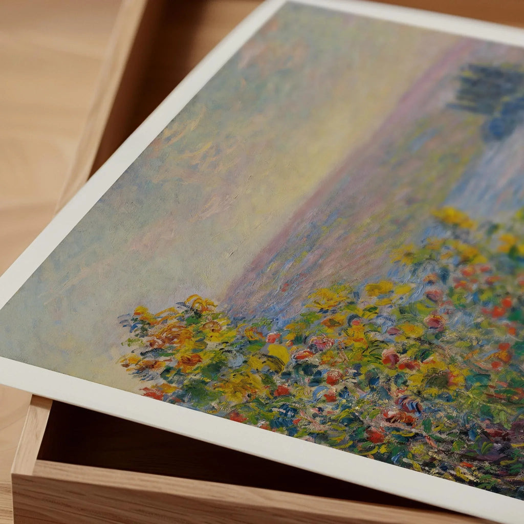 Parterres de fleurs de Monet - Reproduction giclée : Art impressionniste de qualité muséale