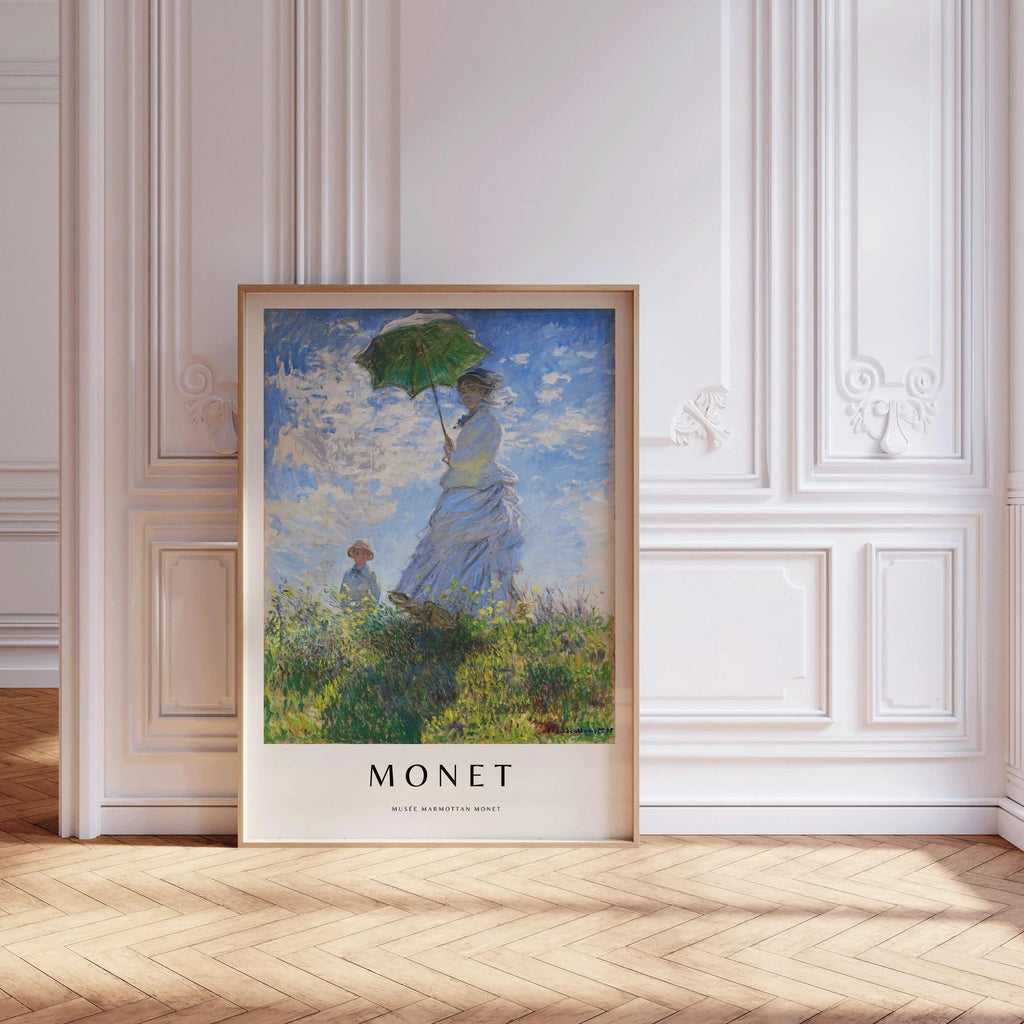 Monet - Madame Monet à l'ombrelle : Impression d'art giclée