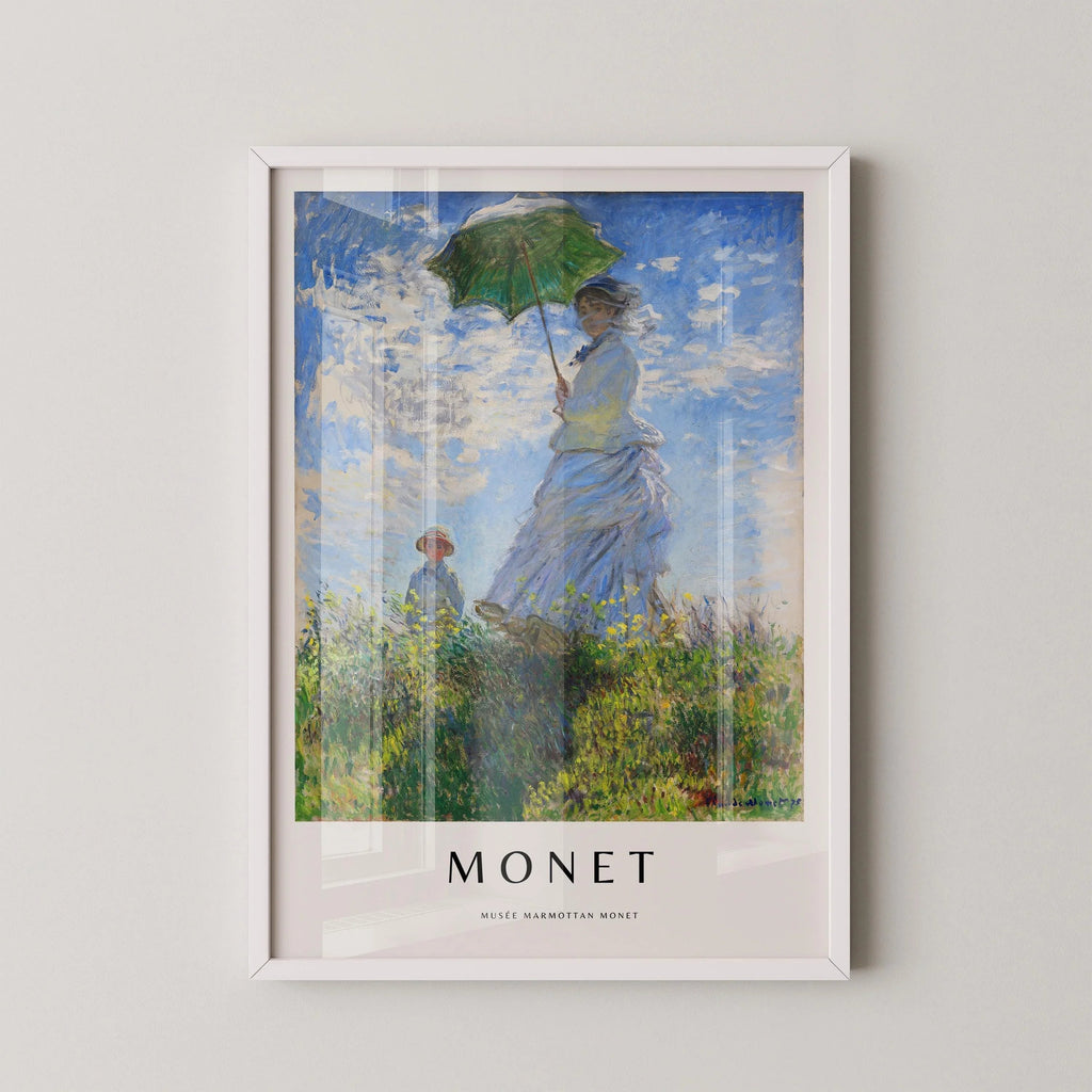 Monet - Madame Monet à l'ombrelle : Impression d'art giclée