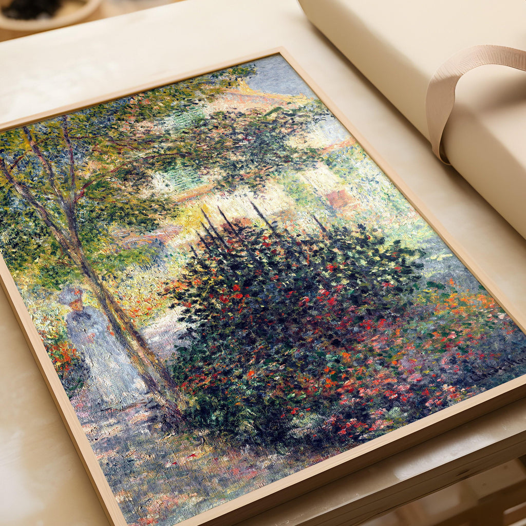Monet's Garden at Argenteuil Print: Famous Impressionist Art