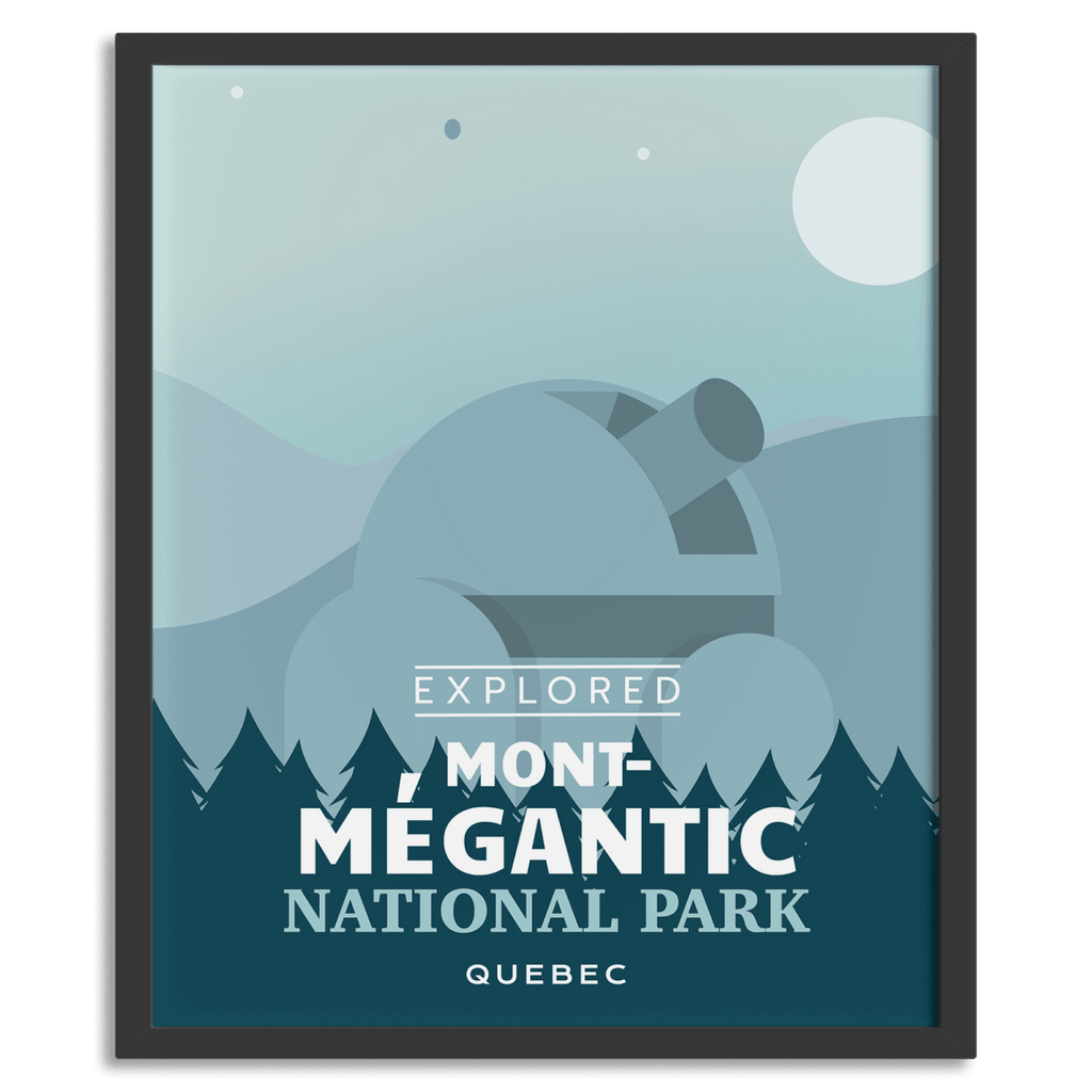 Affiche « Explorée » du parc national du Mont-Mégantic