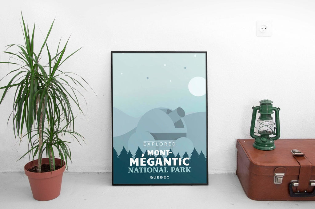 Affiche « Explorée » du parc national du Mont-Mégantic