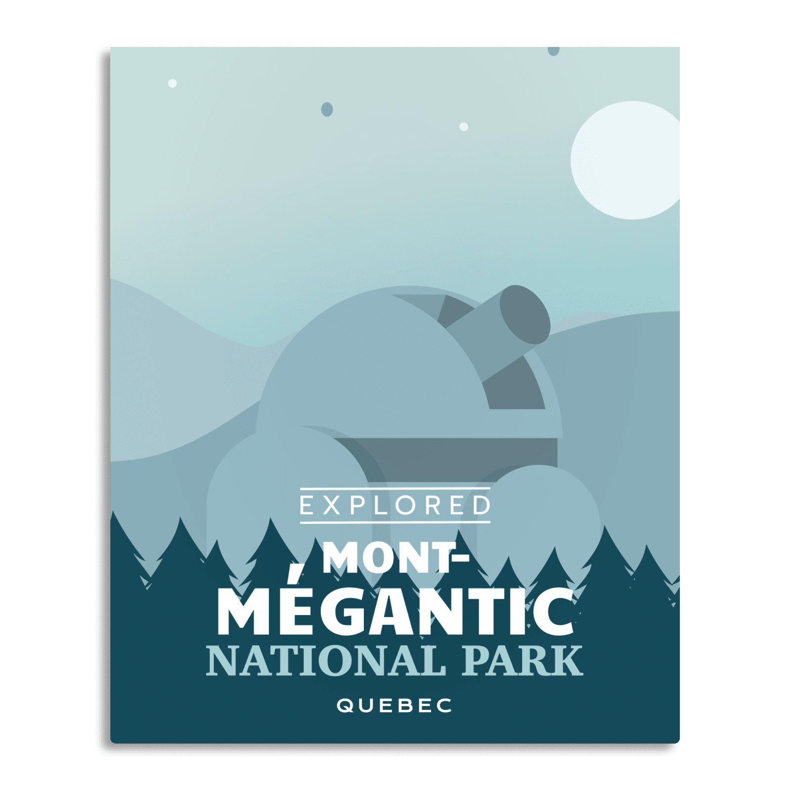 Affiche « Explorée » du parc national du Mont-Mégantic