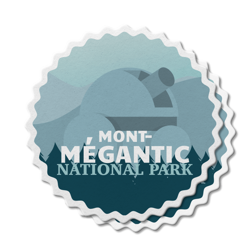 Autocollant en vinyle imperméable pour le parc national du Mont-Mégantic, Québec 
