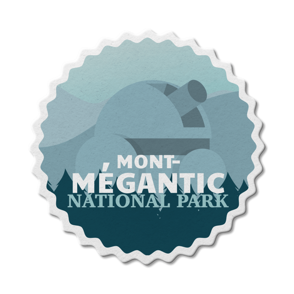 Autocollant en vinyle imperméable pour le parc national du Mont-Mégantic, Québec 